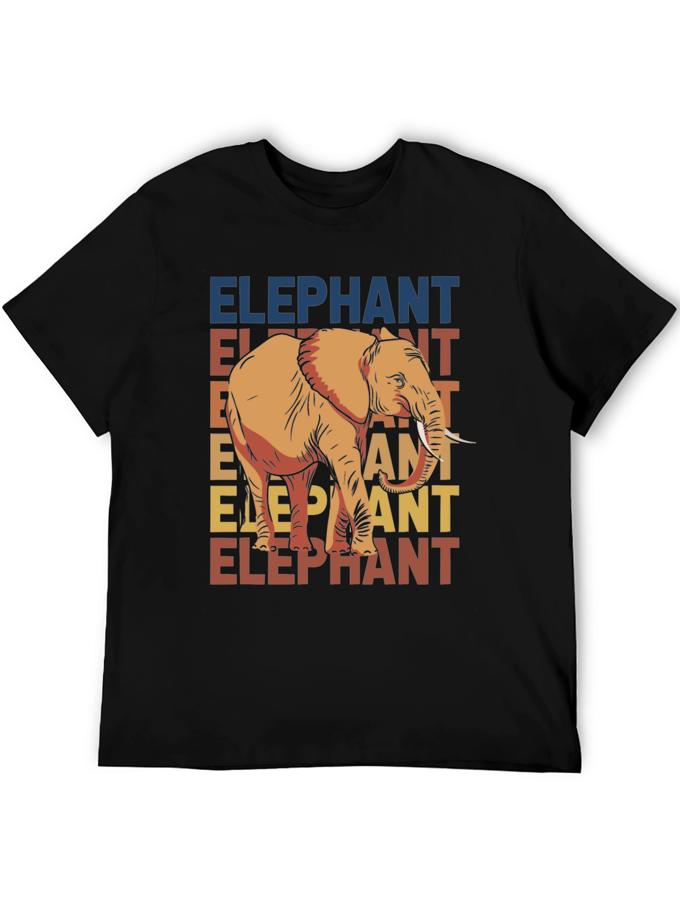 Elephant Graphic Tee - Retro Style