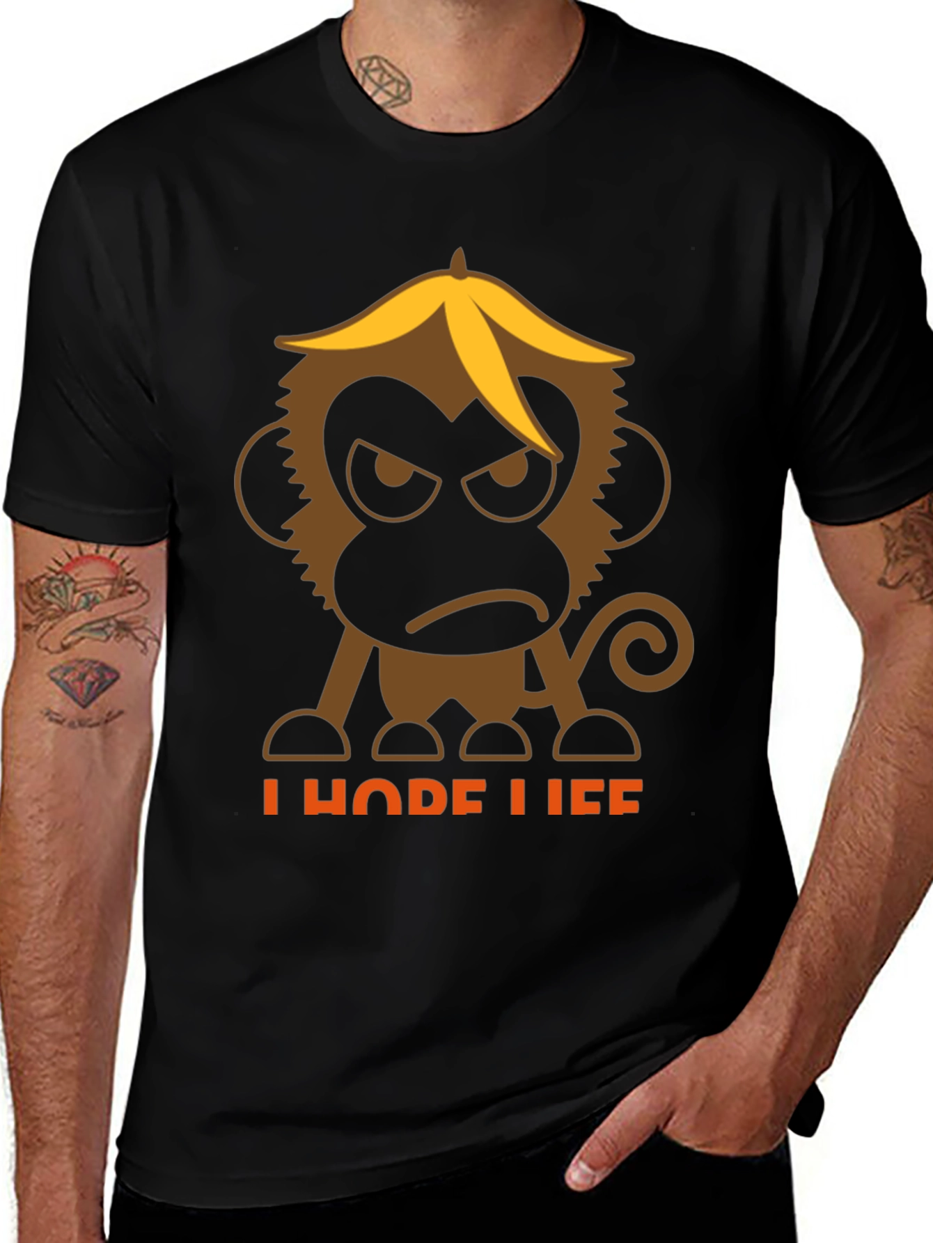Grumpy Monkey Banana Peel T-Shirt - I Hope Life