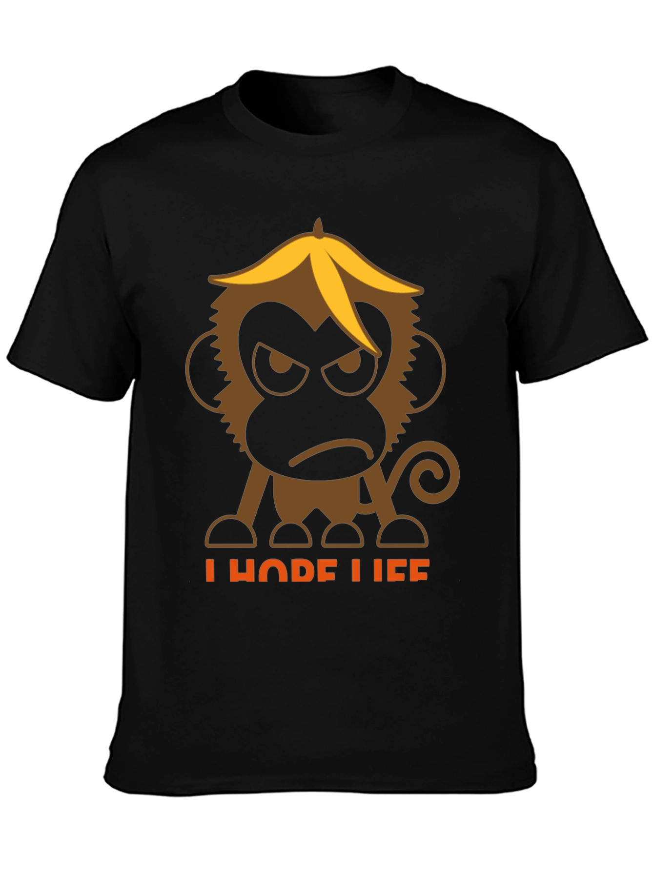Grumpy Monkey Banana Peel T-Shirt - I Hope Life
