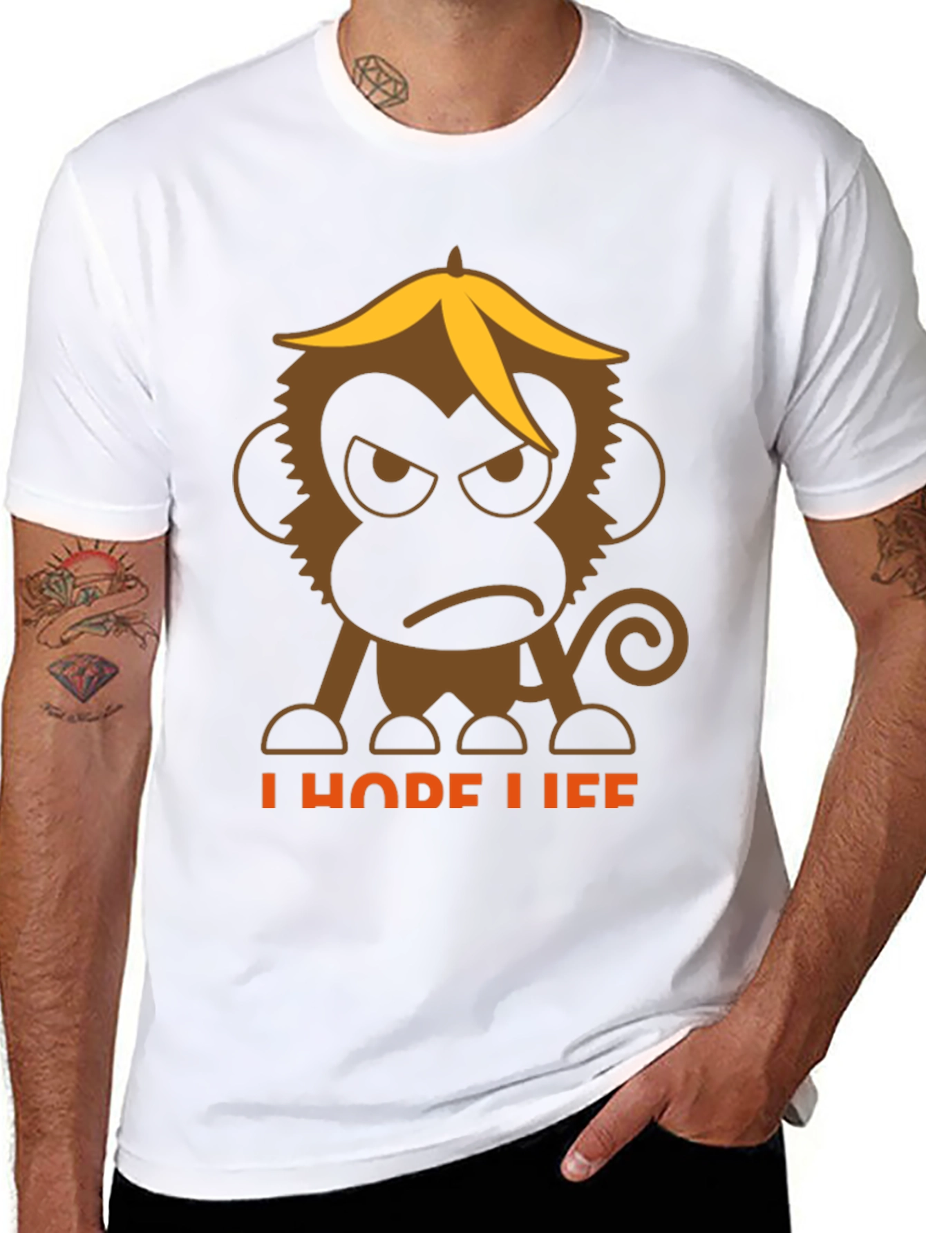 Grumpy Monkey Banana Peel T-Shirt - I Hope Life