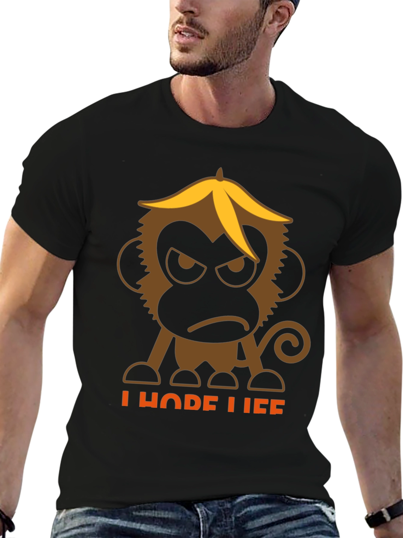 Grumpy Monkey Banana Peel T-Shirt - I Hope Life