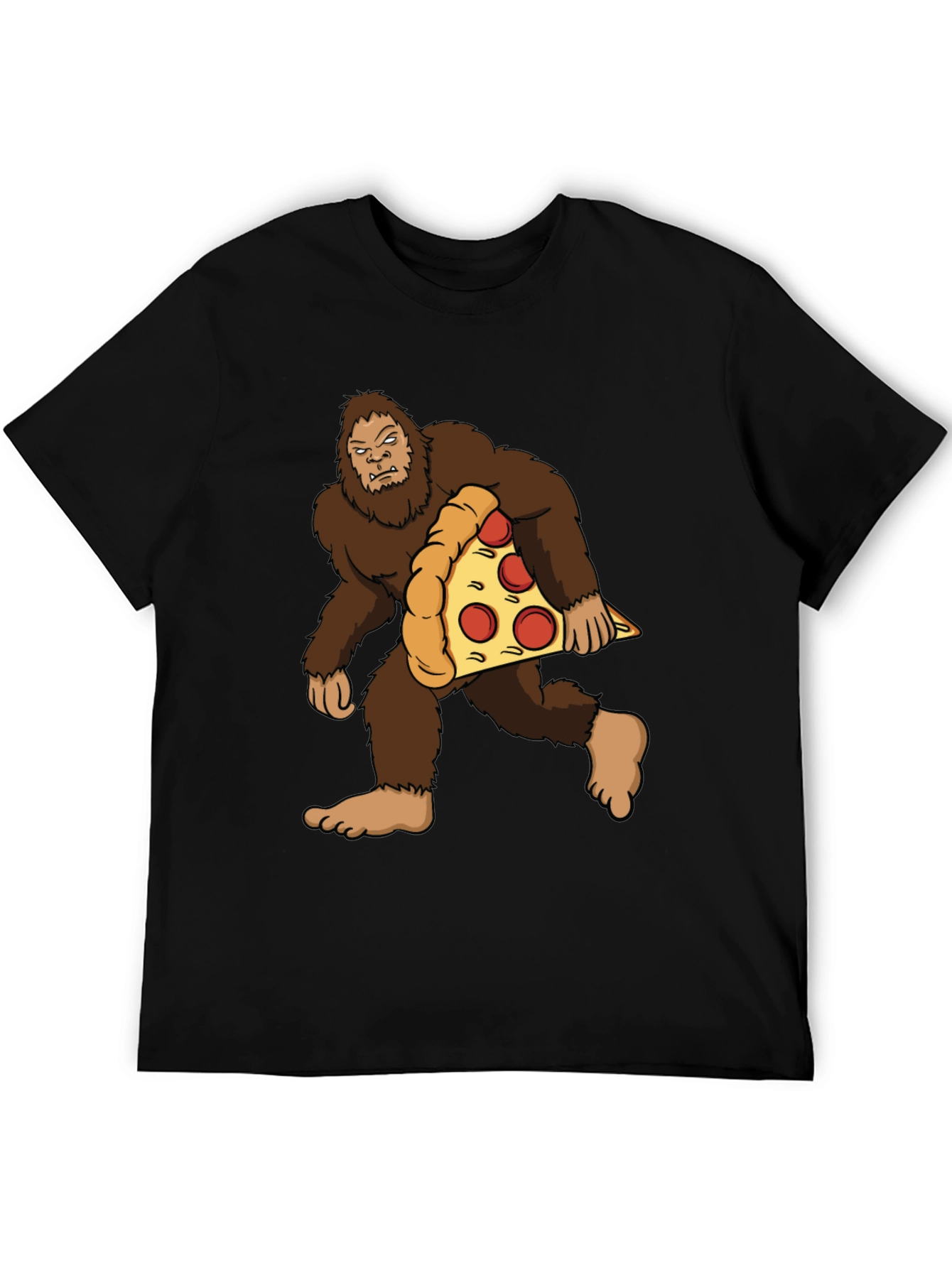 Bigfoot Pizza Graphic Tee - Black