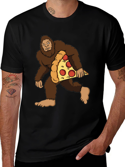 Bigfoot Pizza Graphic Tee - Black