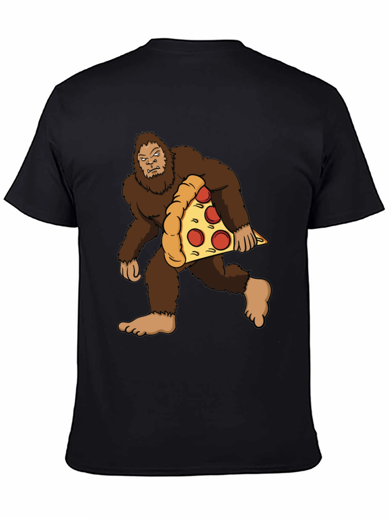 Bigfoot Pizza Graphic Tee - Black