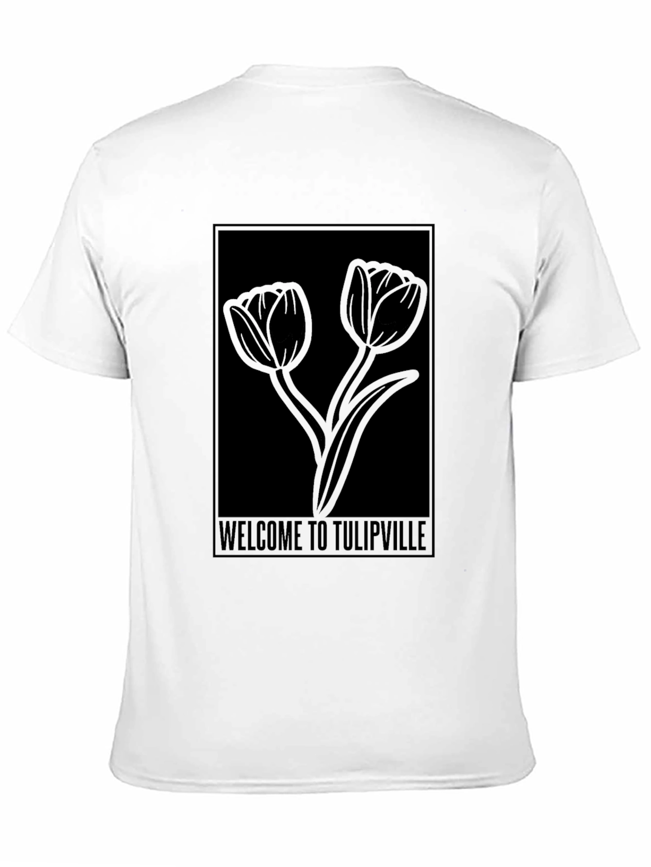 Welcome to Tulipville Black T-Shirt