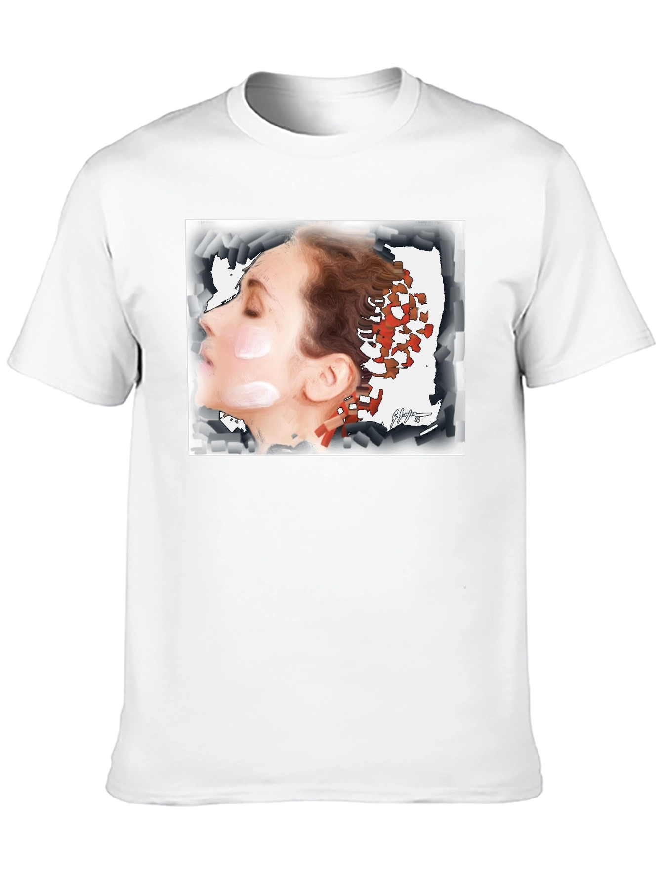 Artistic Woman Graphic Tee - Unisex Black T-Shirt