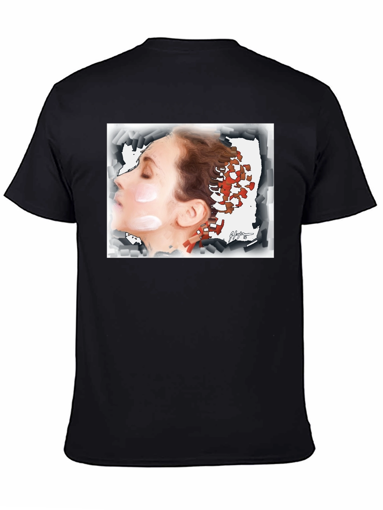 Artistic Woman Graphic Tee - Unisex Black T-Shirt