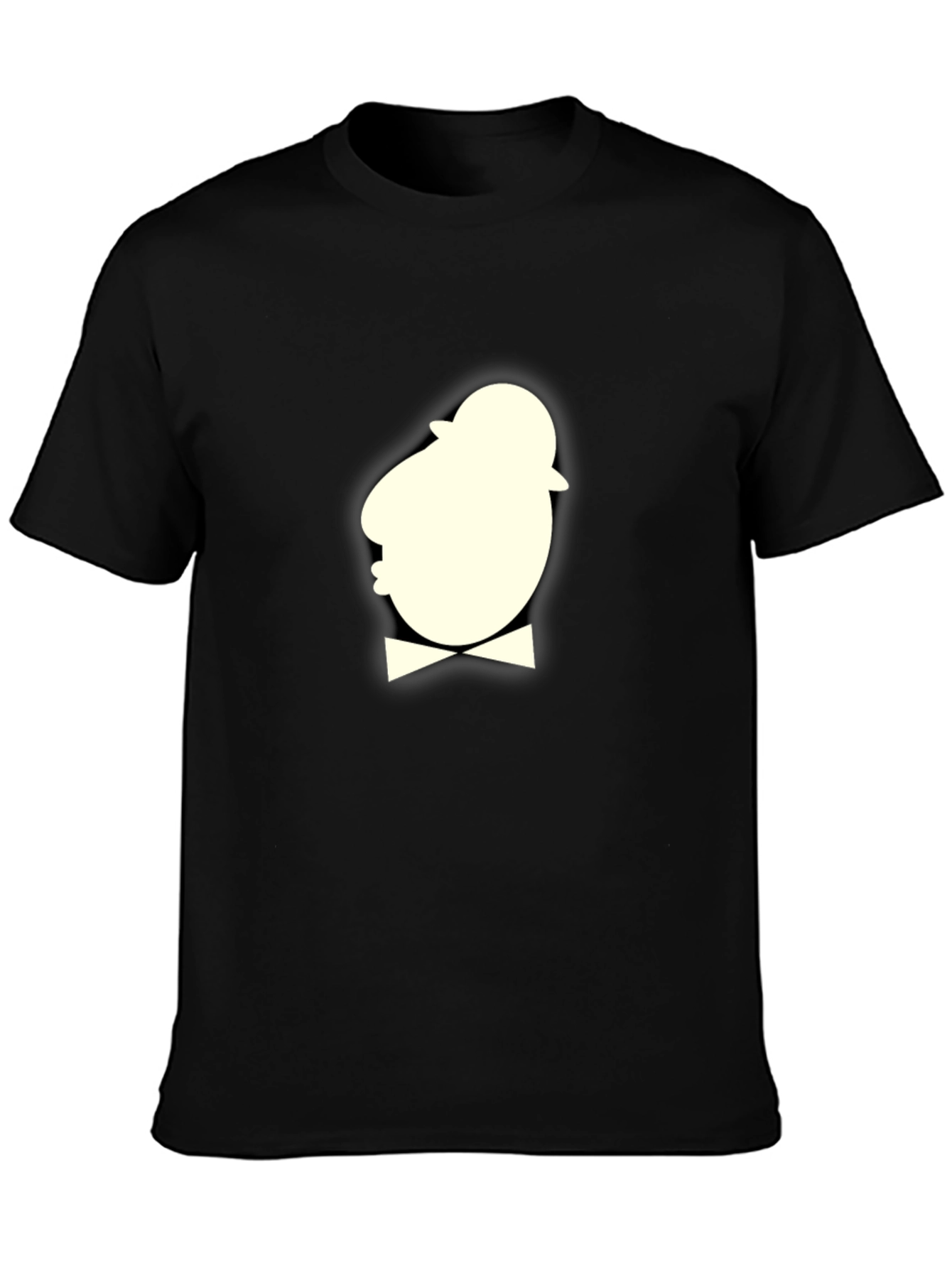 Dapper Cartoon Gentleman T-Shirt - Black