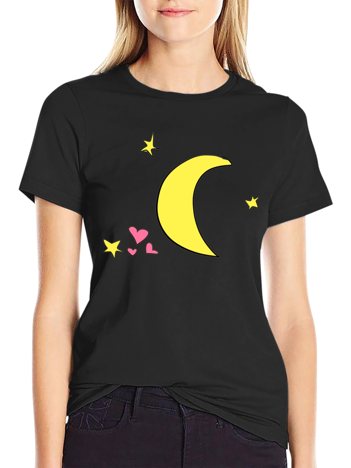 Celestial Dream Tee - Moon & Stars Graphic T-Shirt