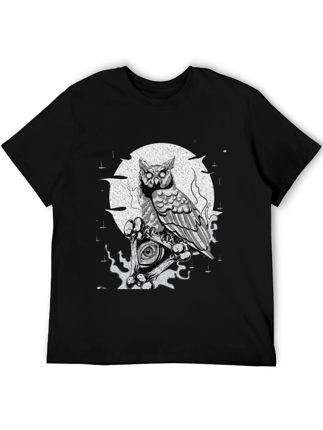 Owl Illuminati T-Shirt - Mens Black Graphic Tee
