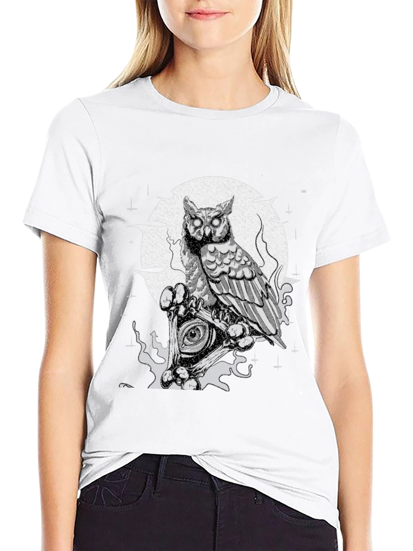 Owl Illuminati T-Shirt - Mens Black Graphic Tee