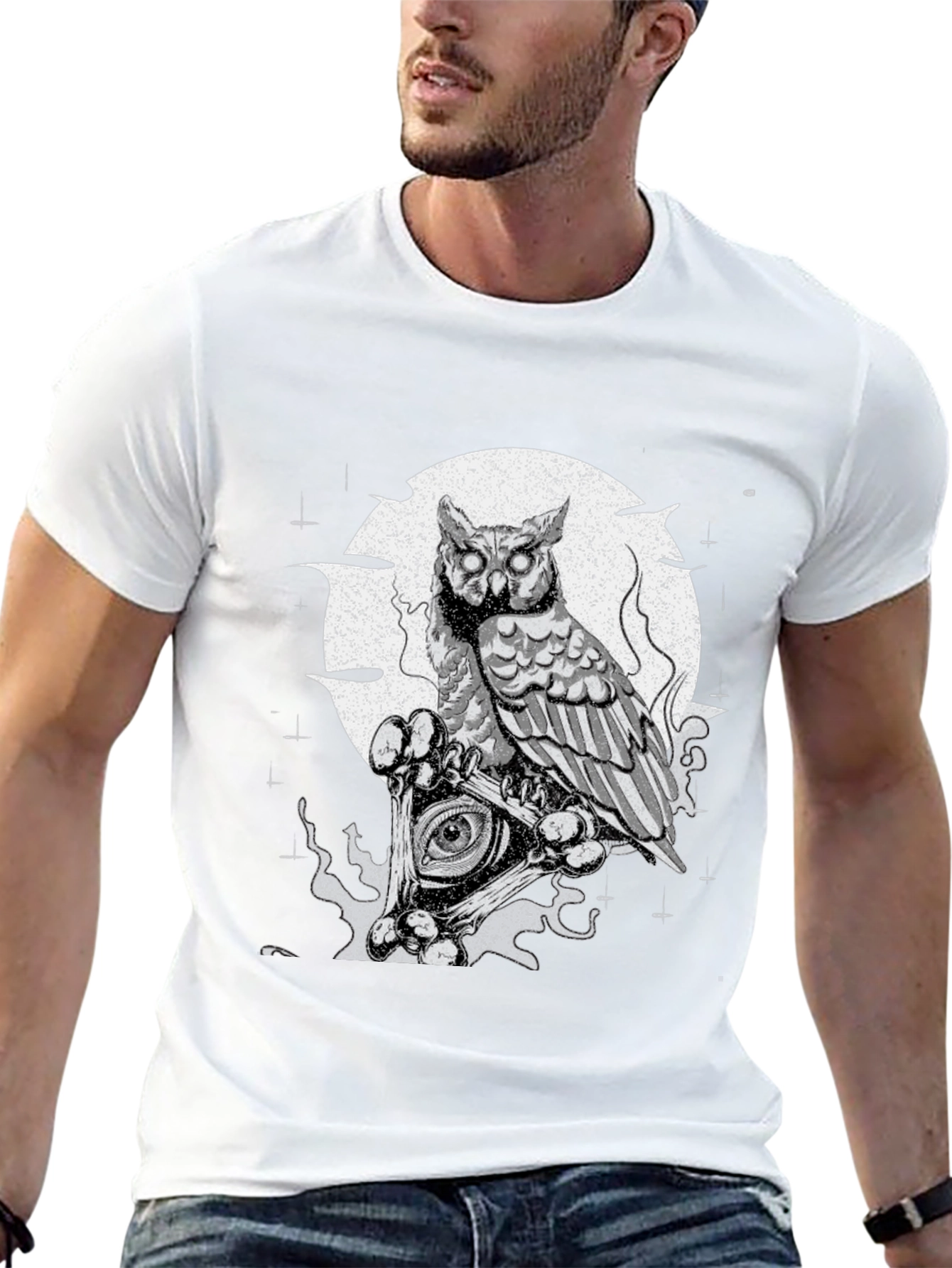 Owl Illuminati T-Shirt - Mens Black Graphic Tee
