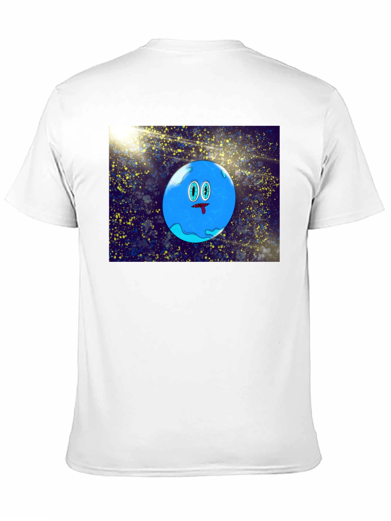 Cartoon Planet Graphic Black T-Shirt