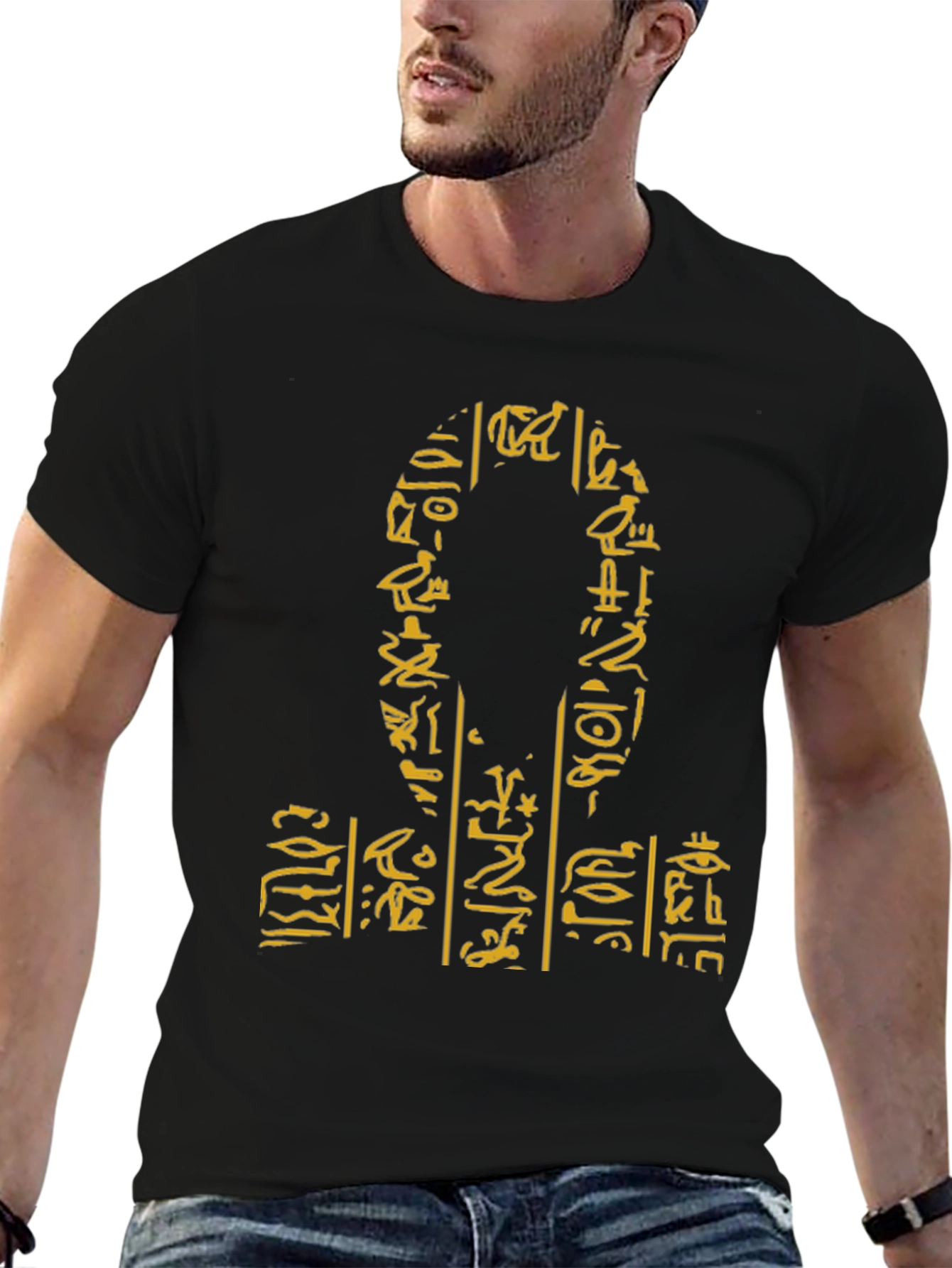 Ankh Hieroglyph Graphic T-Shirt - Ancient Egypt Symbol