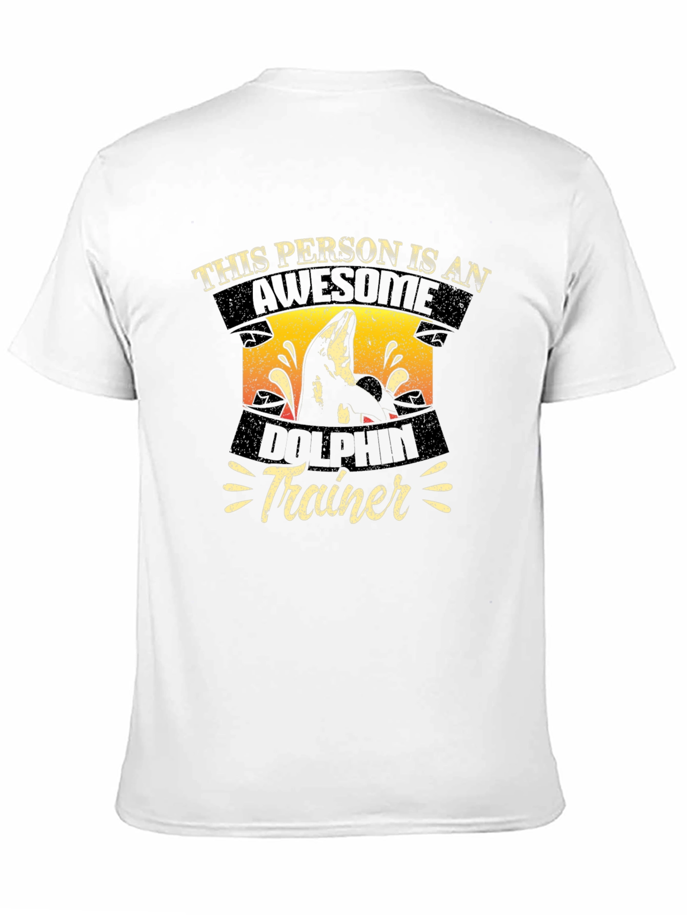 Awesome Dolphin Trainer Black T-Shirt