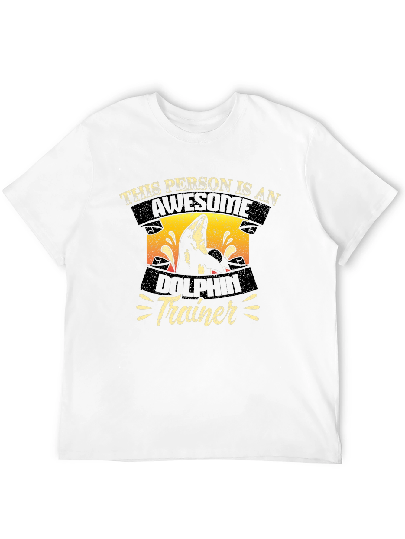 Awesome Dolphin Trainer Black T-Shirt