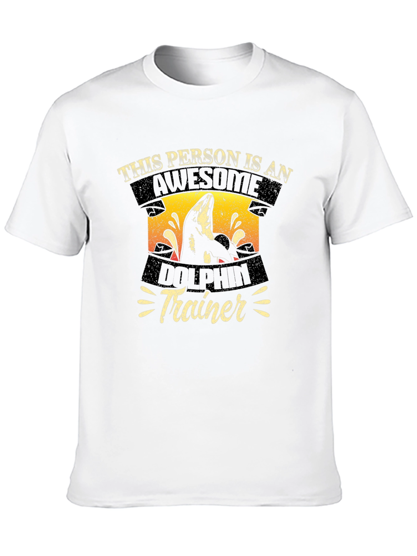 Awesome Dolphin Trainer Black T-Shirt