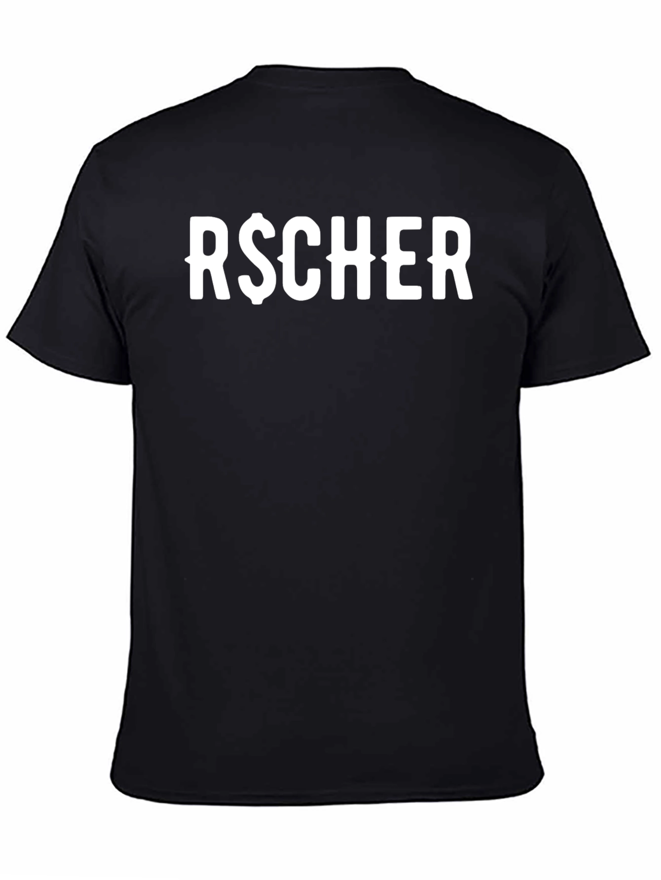 R$CHER Black Graphic Tee - Bold Streetwear Style