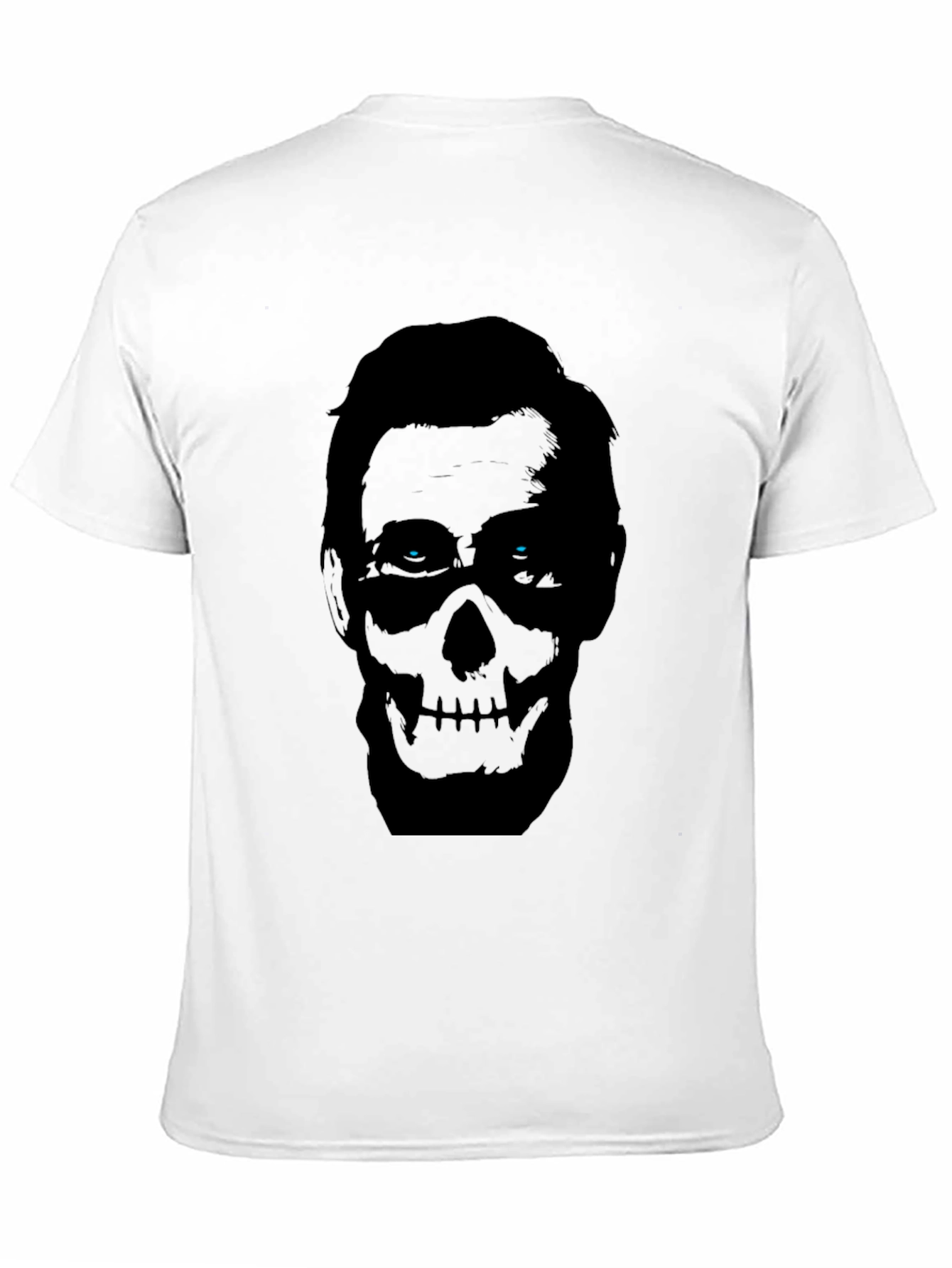 Skull Face Graphic Print Mens Black T-Shirt