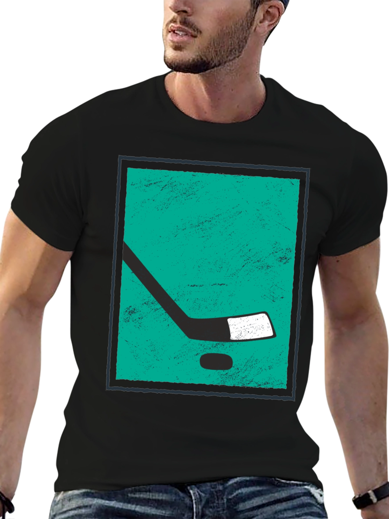 Hockey Stick Graphic Tee - Sporty & Stylish