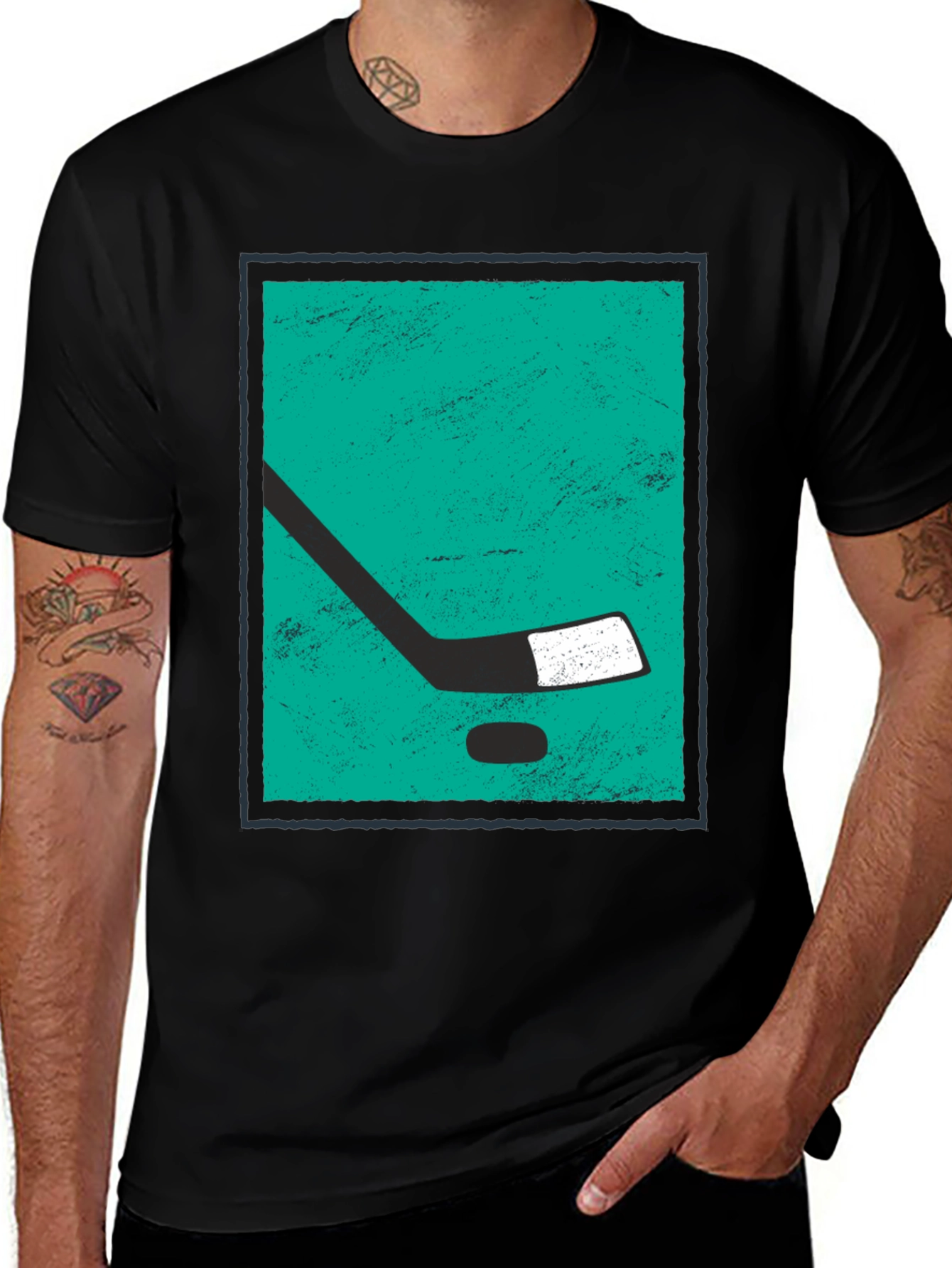 Hockey Stick Graphic Tee - Sporty & Stylish