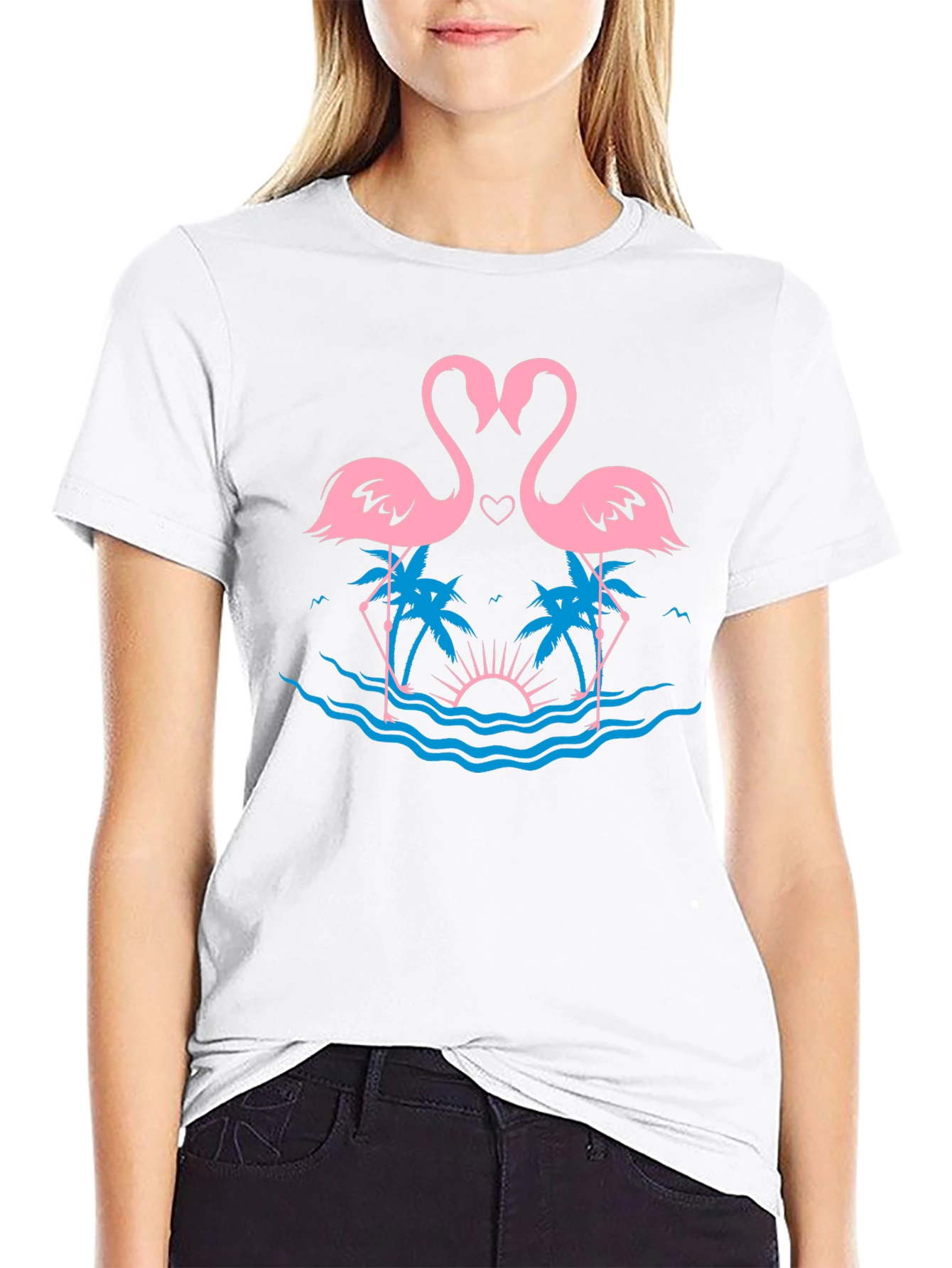 Tropical Flamingo Love T-Shirt