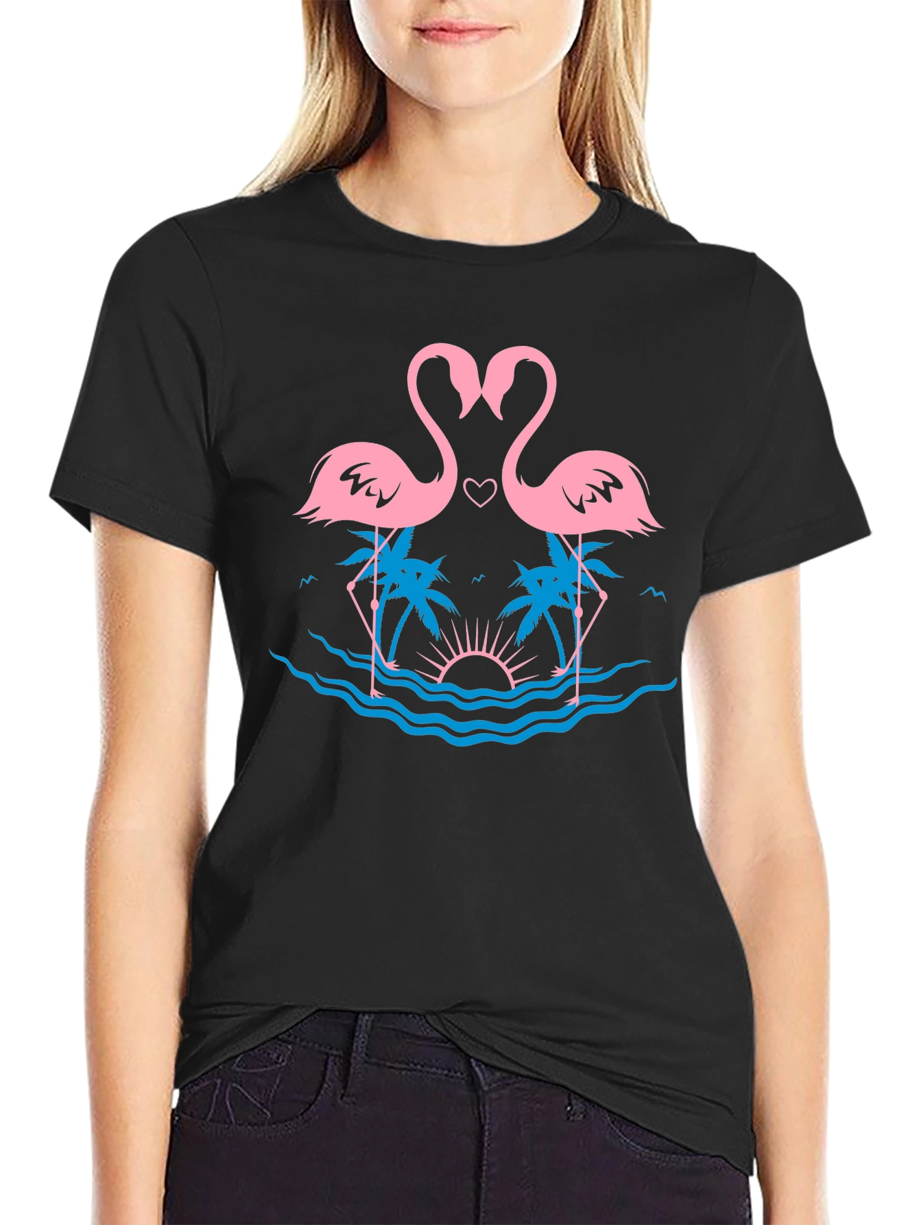 Tropical Flamingo Love T-Shirt