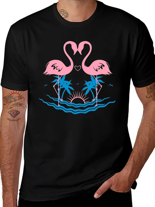 Tropical Flamingo Love T-Shirt