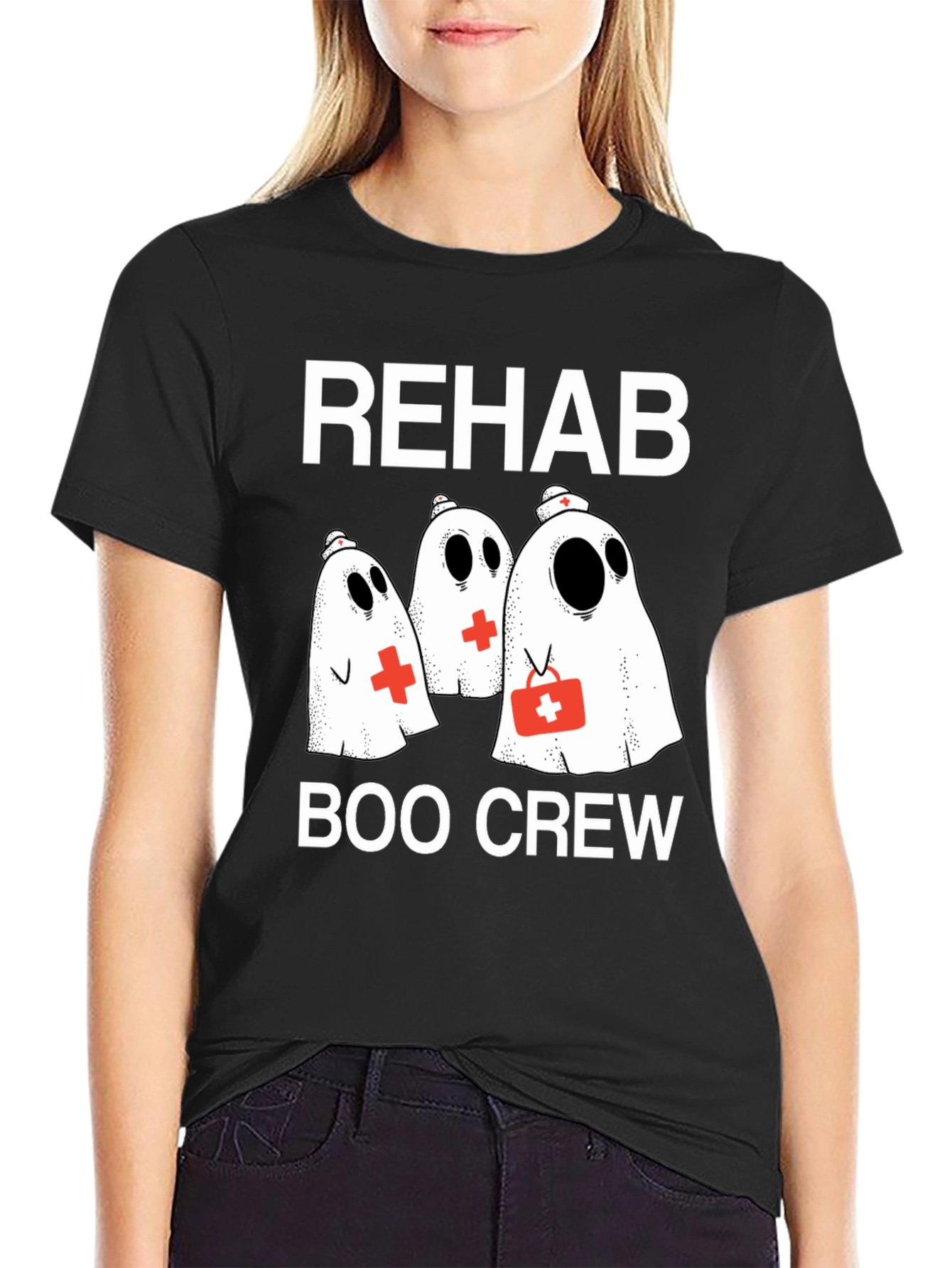 Rehab Boo Crew Halloween T-Shirt