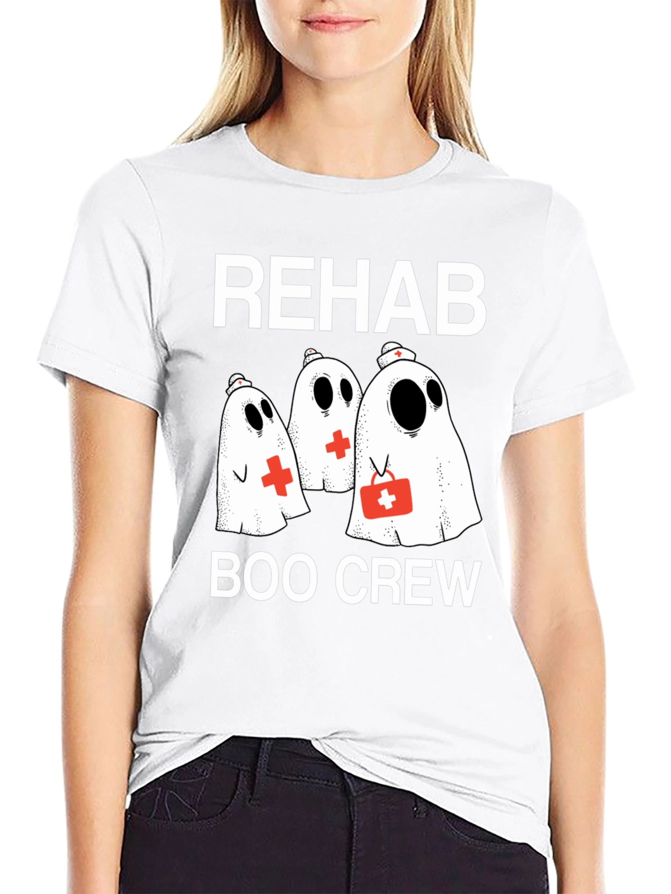 Rehab Boo Crew Halloween T-Shirt