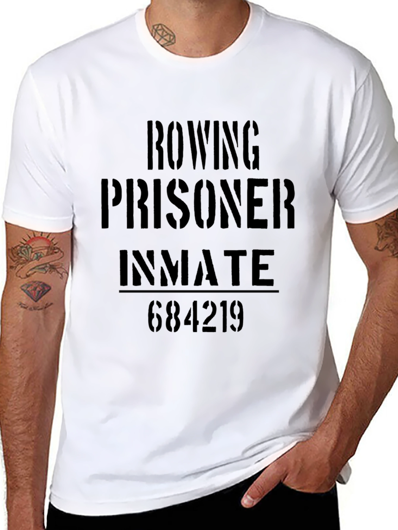 Rowing Prisoner Inmate Graphic T-Shirt