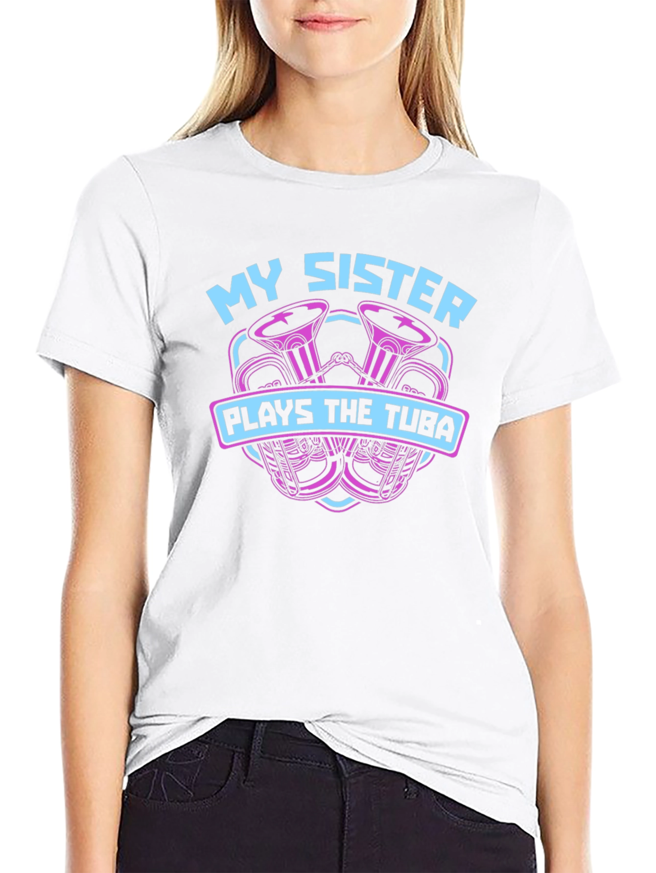 My Sister Plays the Tuba Black T-Shirt