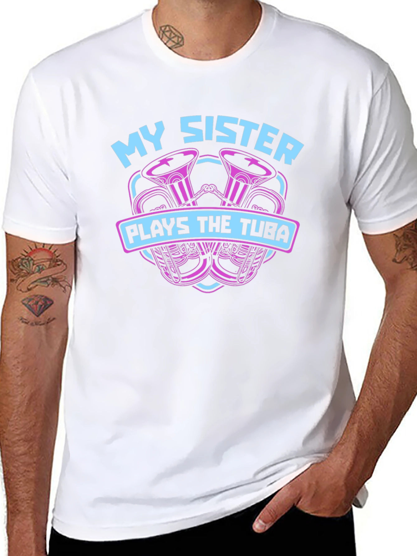 My Sister Plays the Tuba Black T-Shirt