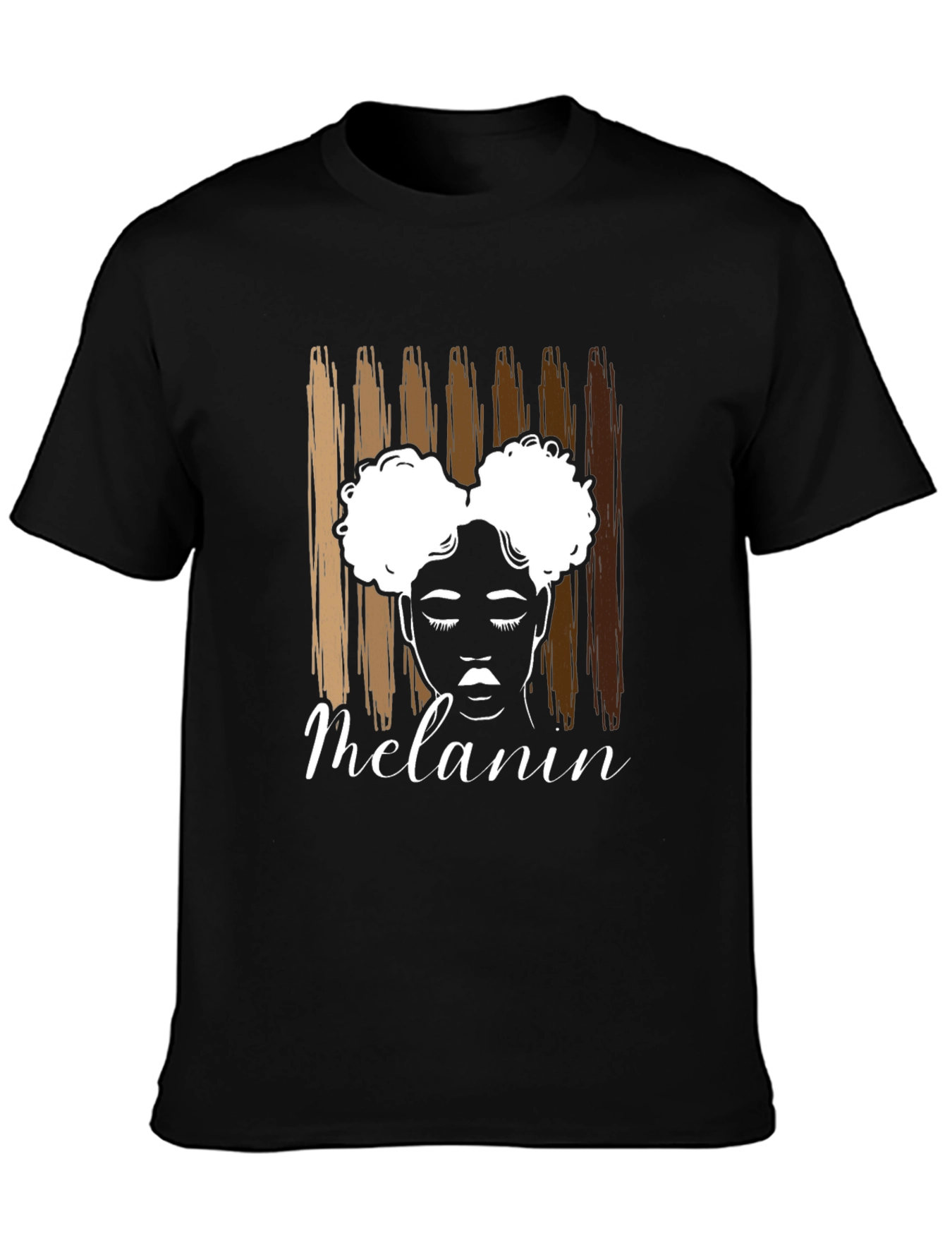 Melanin Queen T-Shirt - Afro Puff Hair Design