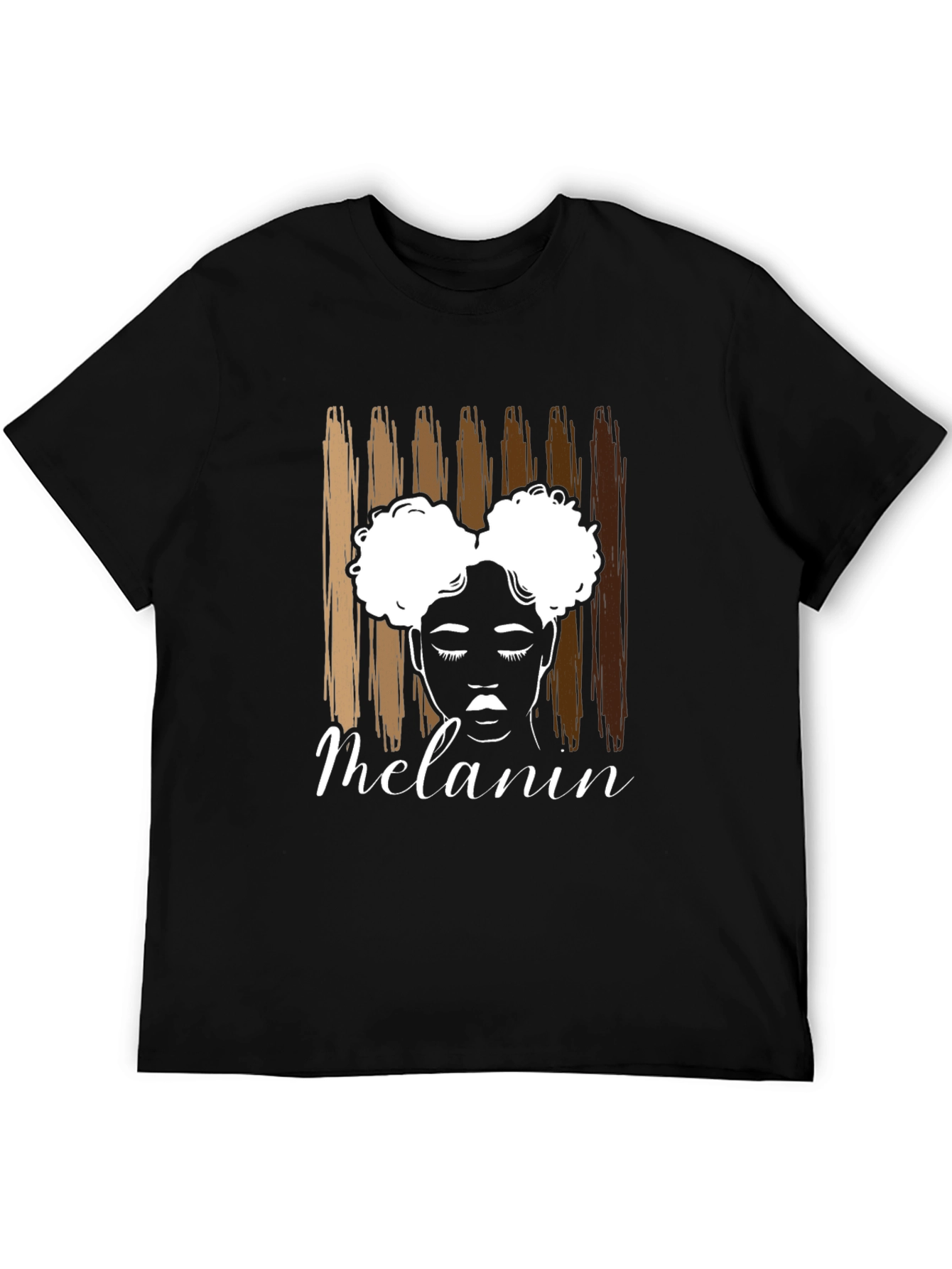 Melanin Queen T-Shirt - Afro Puff Hair Design
