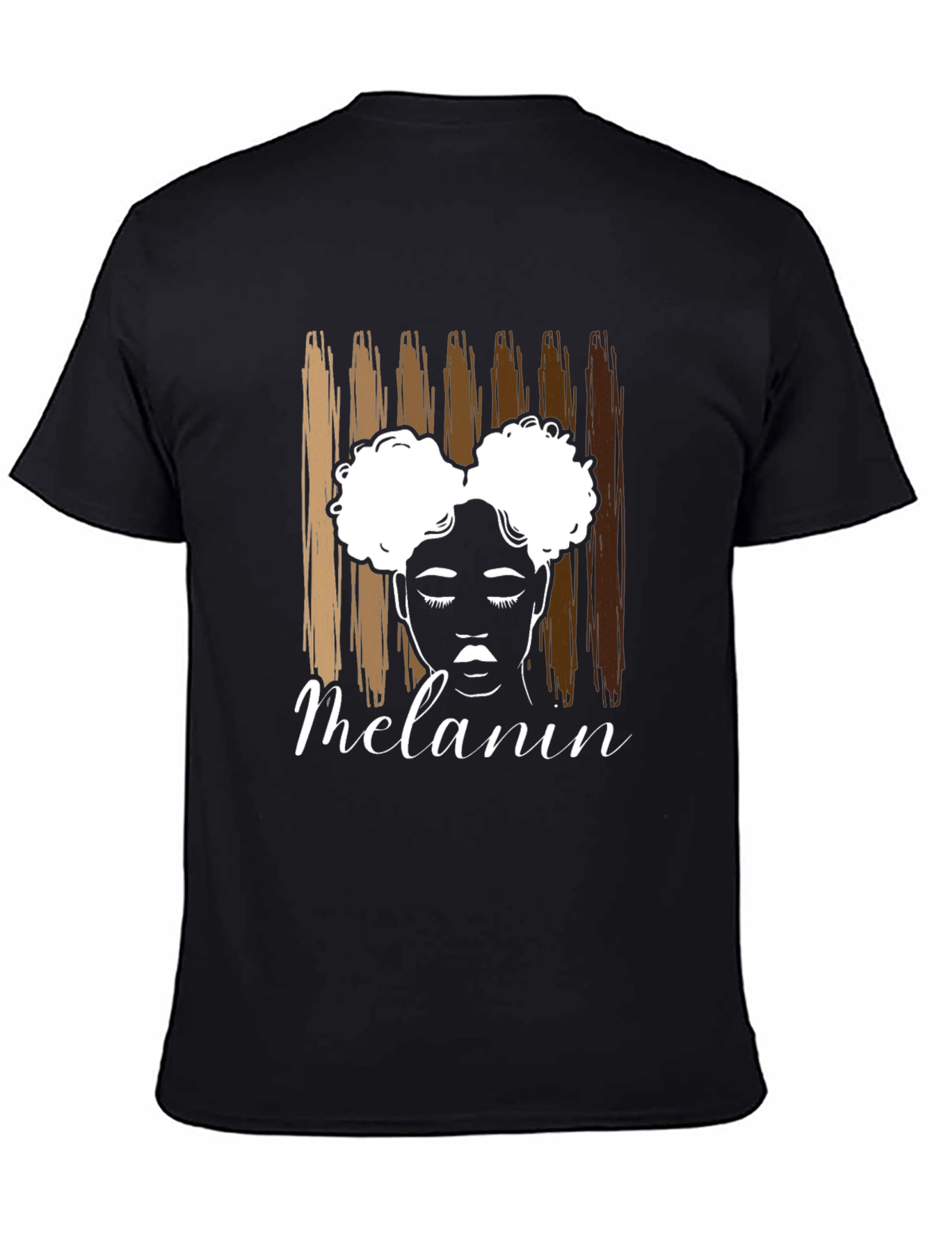 Melanin Queen T-Shirt - Afro Puff Hair Design