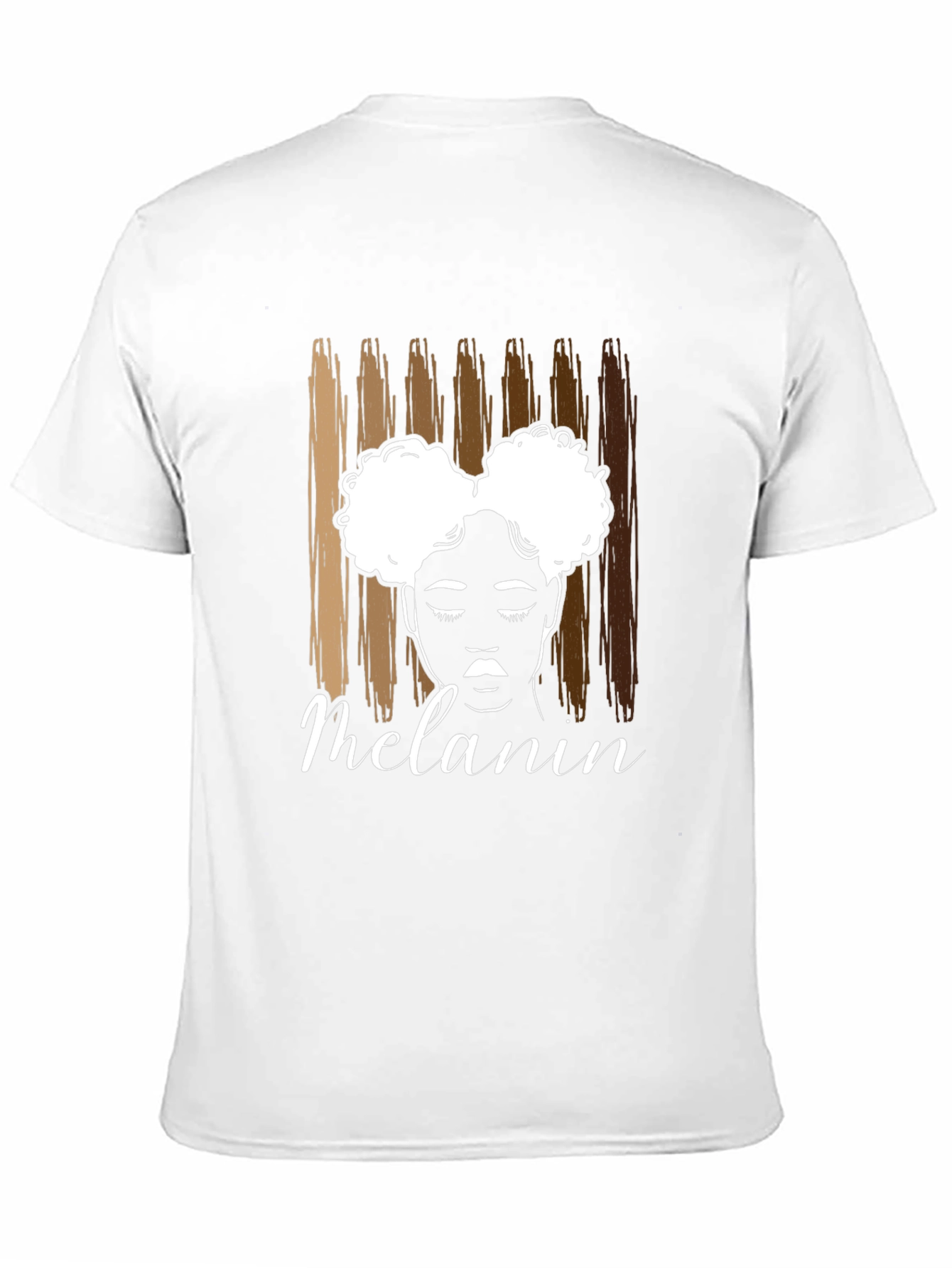 Melanin Queen T-Shirt - Afro Puff Hair Design