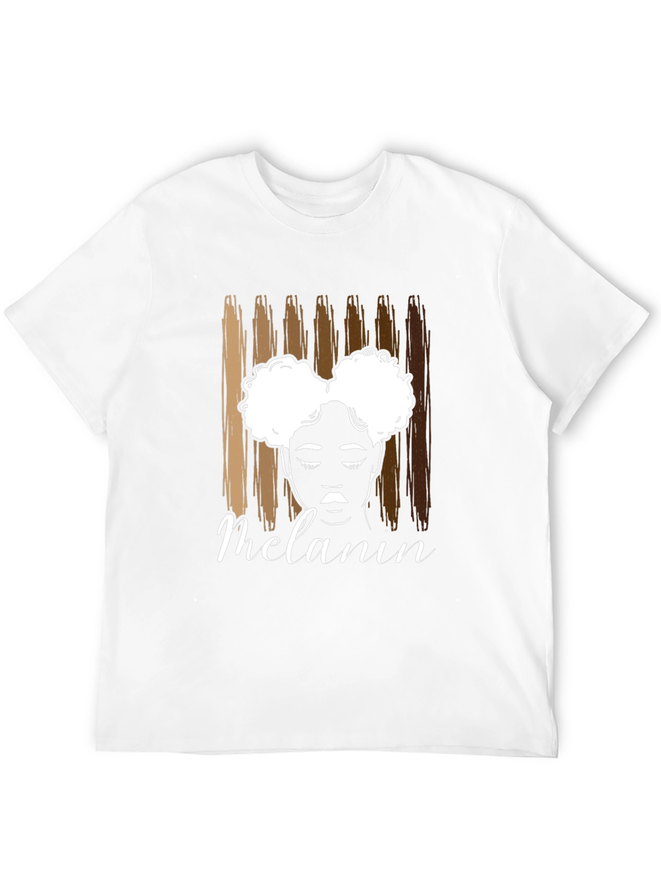 Melanin Queen T-Shirt - Afro Puff Hair Design