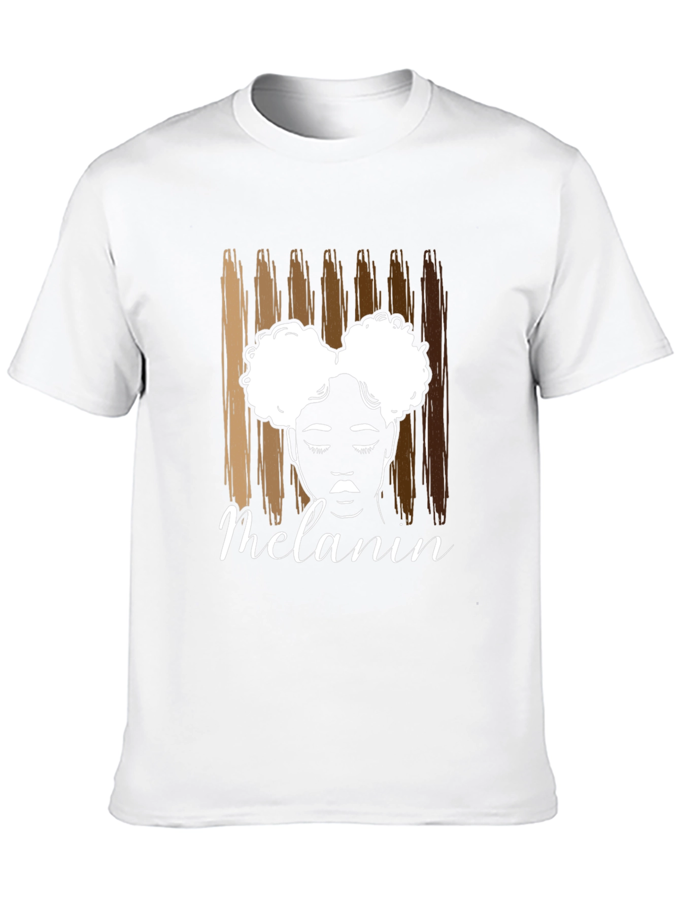 Melanin Queen T-Shirt - Afro Puff Hair Design