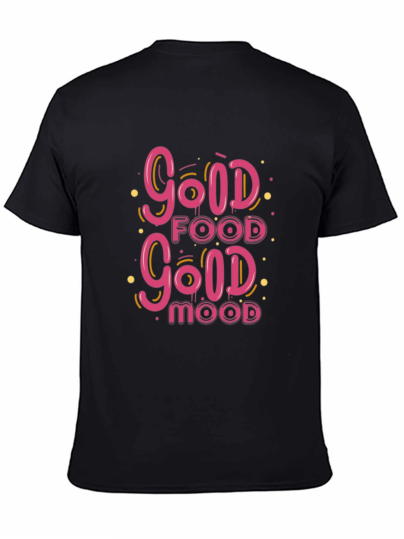 Good Food Good Mood Black Graphic Tee