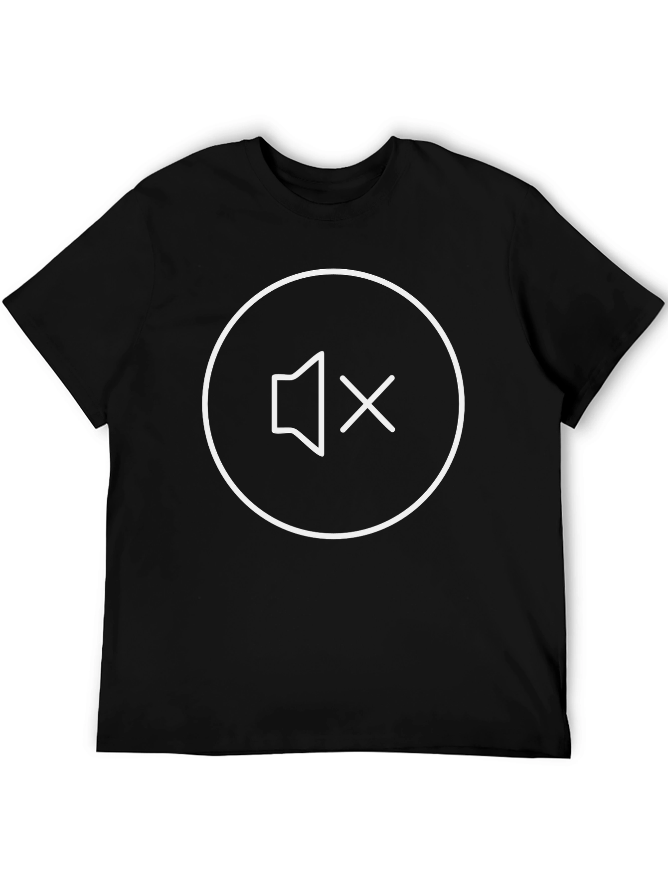 Mute Mode Graphic Tee - Black Cotton Blend T-Shirt
