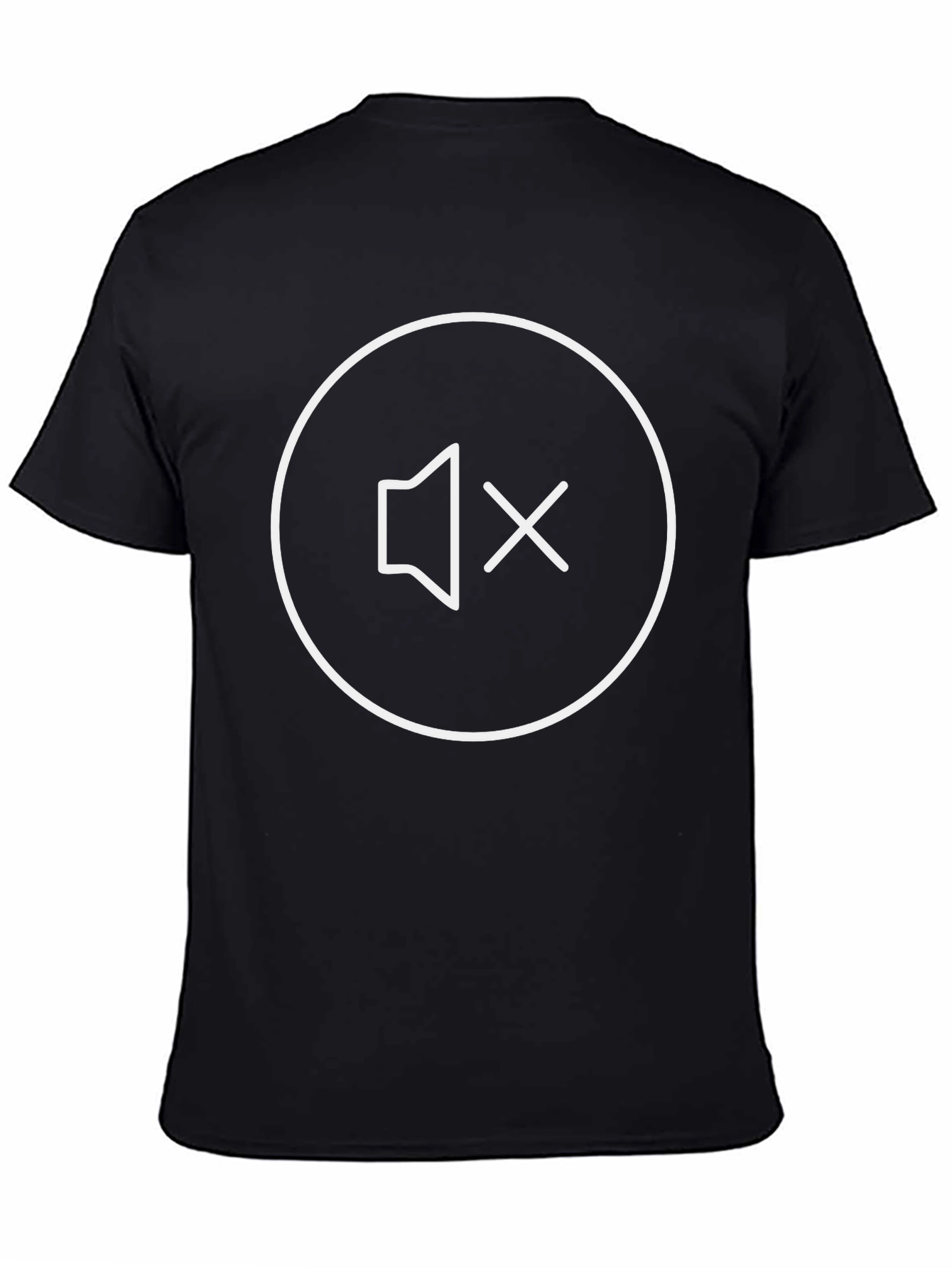 Mute Mode Graphic Tee - Black Cotton Blend T-Shirt