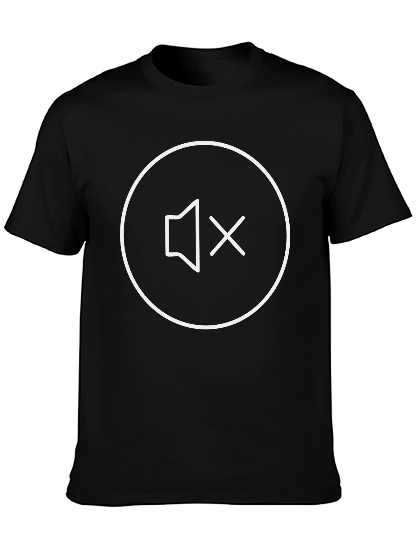 Mute Mode Graphic Tee - Black Cotton Blend T-Shirt