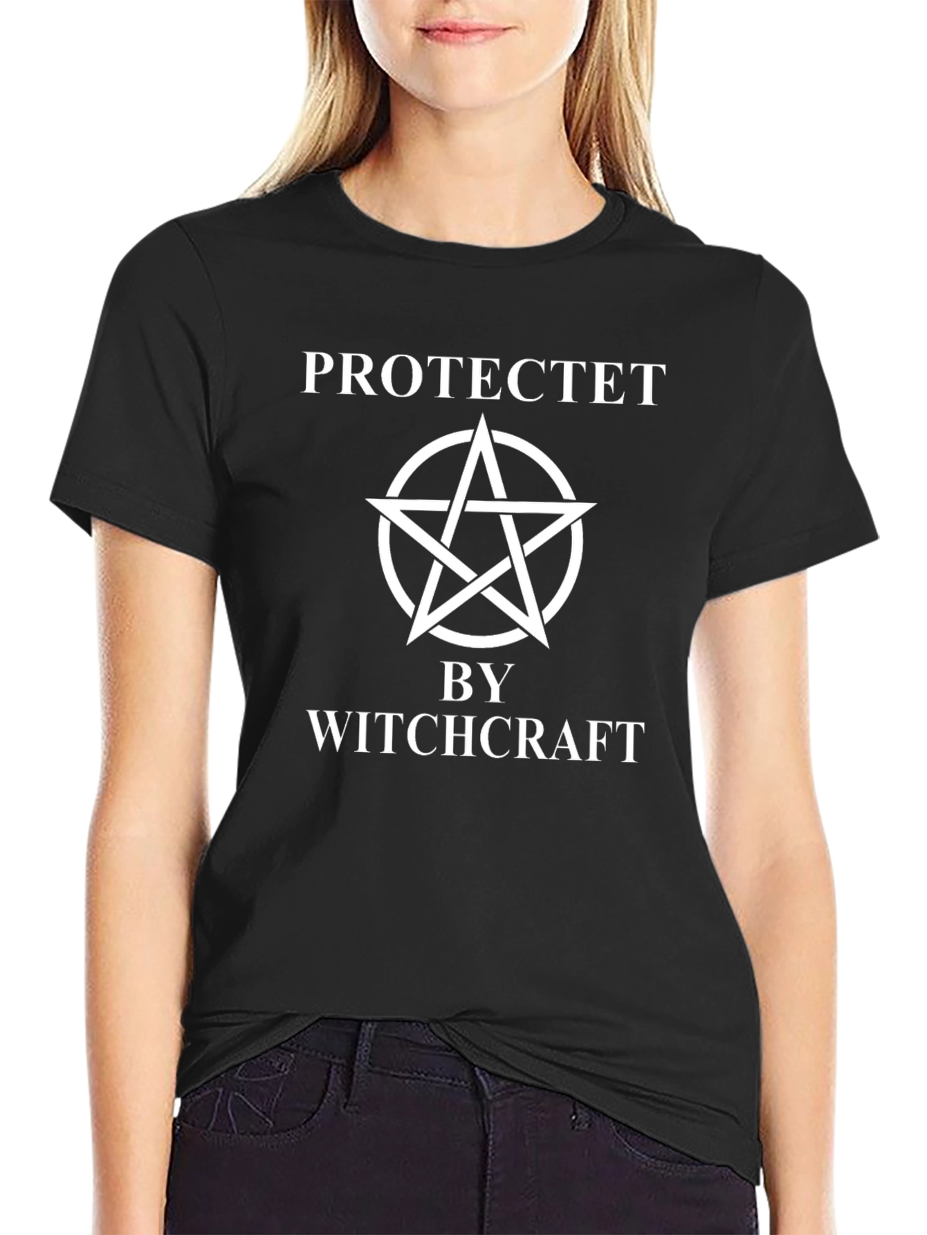 Protected by Witchcraft Graphic Tee - Black