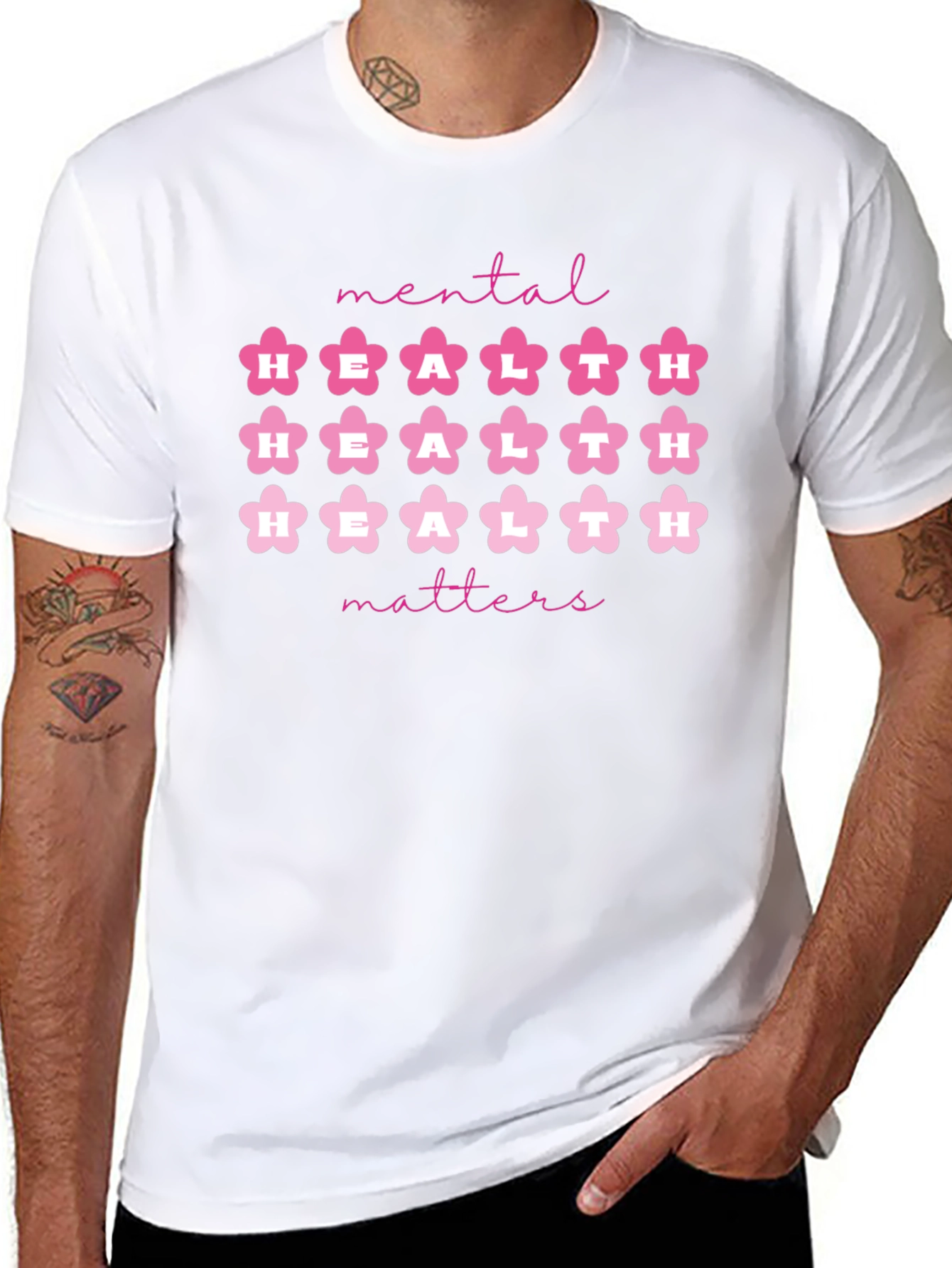 Mental Health Matters Floral Graphic T-Shirt