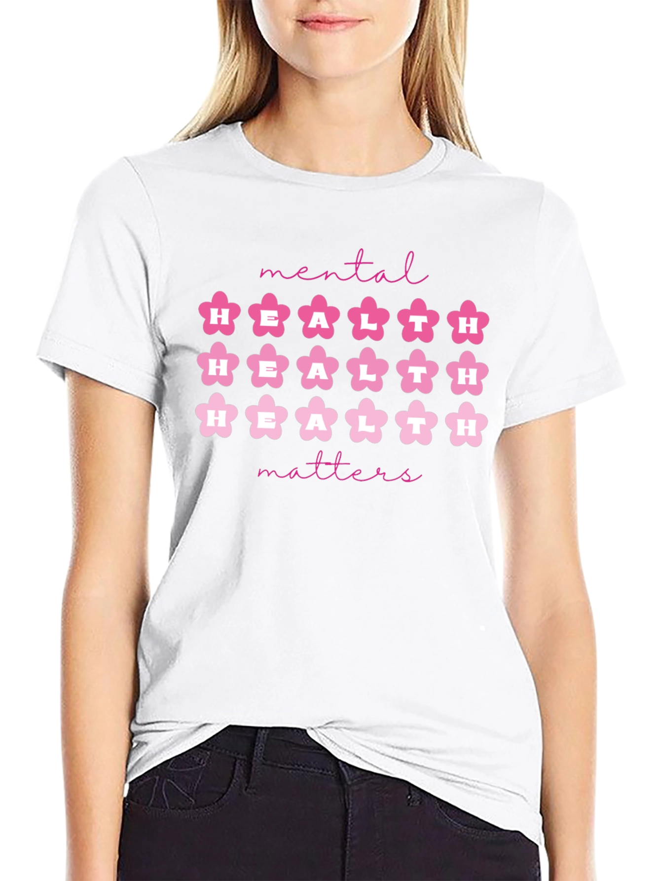 Mental Health Matters Floral Graphic T-Shirt