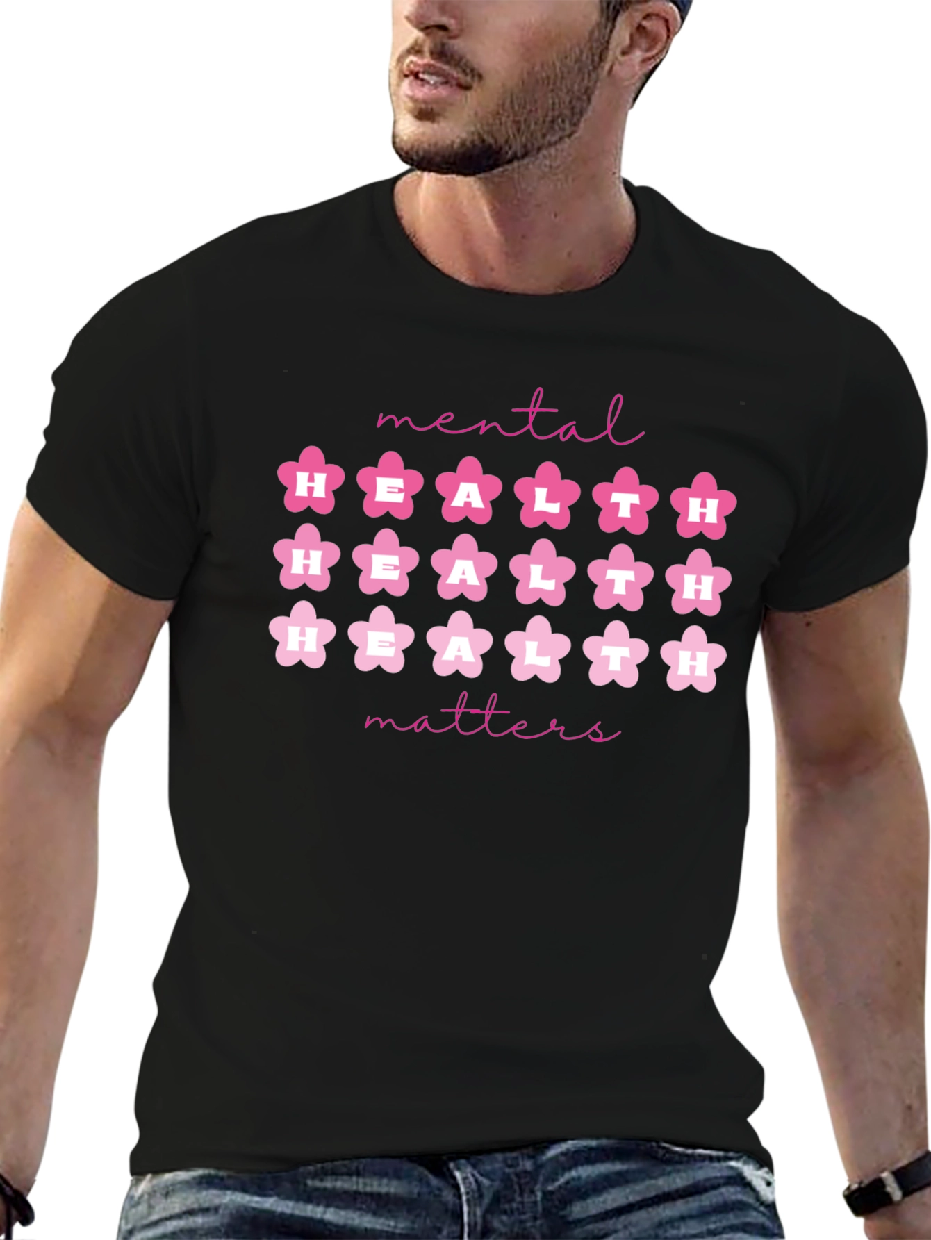 Mental Health Matters Floral Graphic T-Shirt