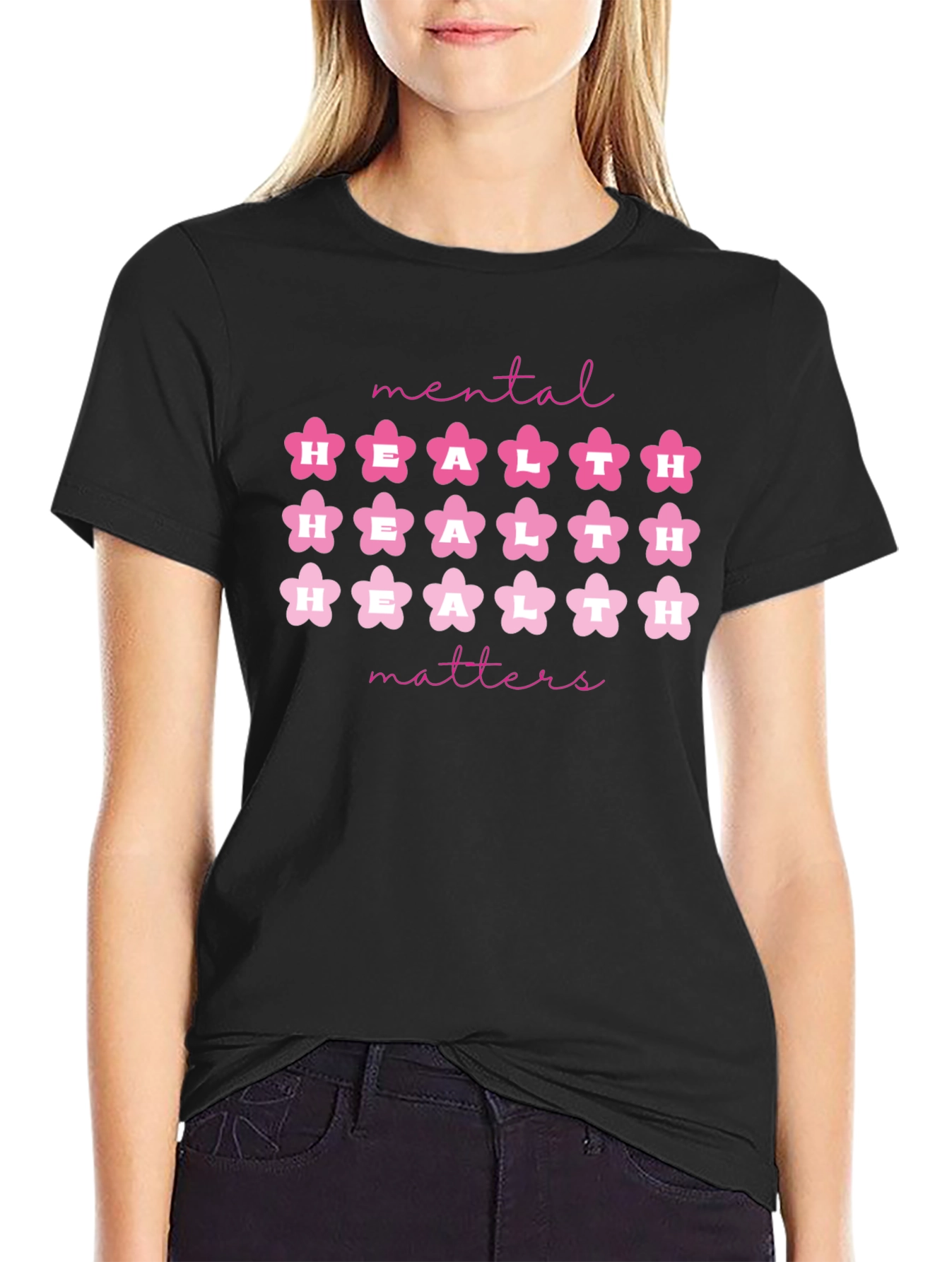 Mental Health Matters Floral Graphic T-Shirt
