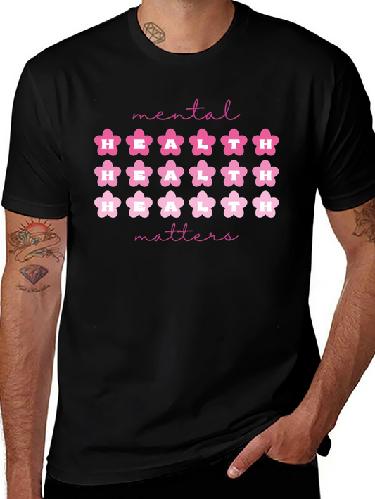Mental Health Matters Floral Graphic T-Shirt