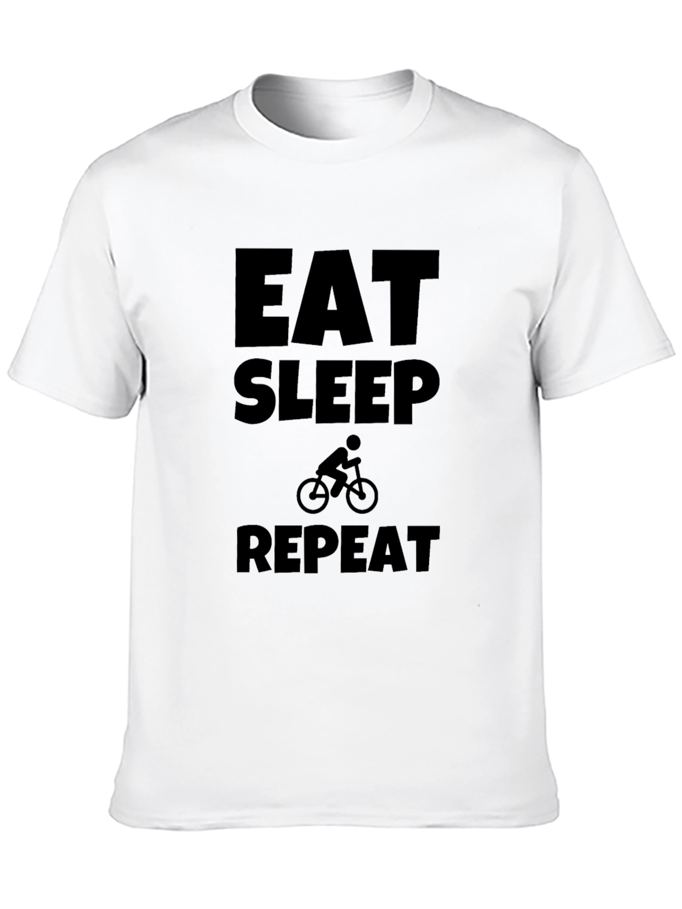 Eat Sleep Bike Repeat Black Graphic Tee